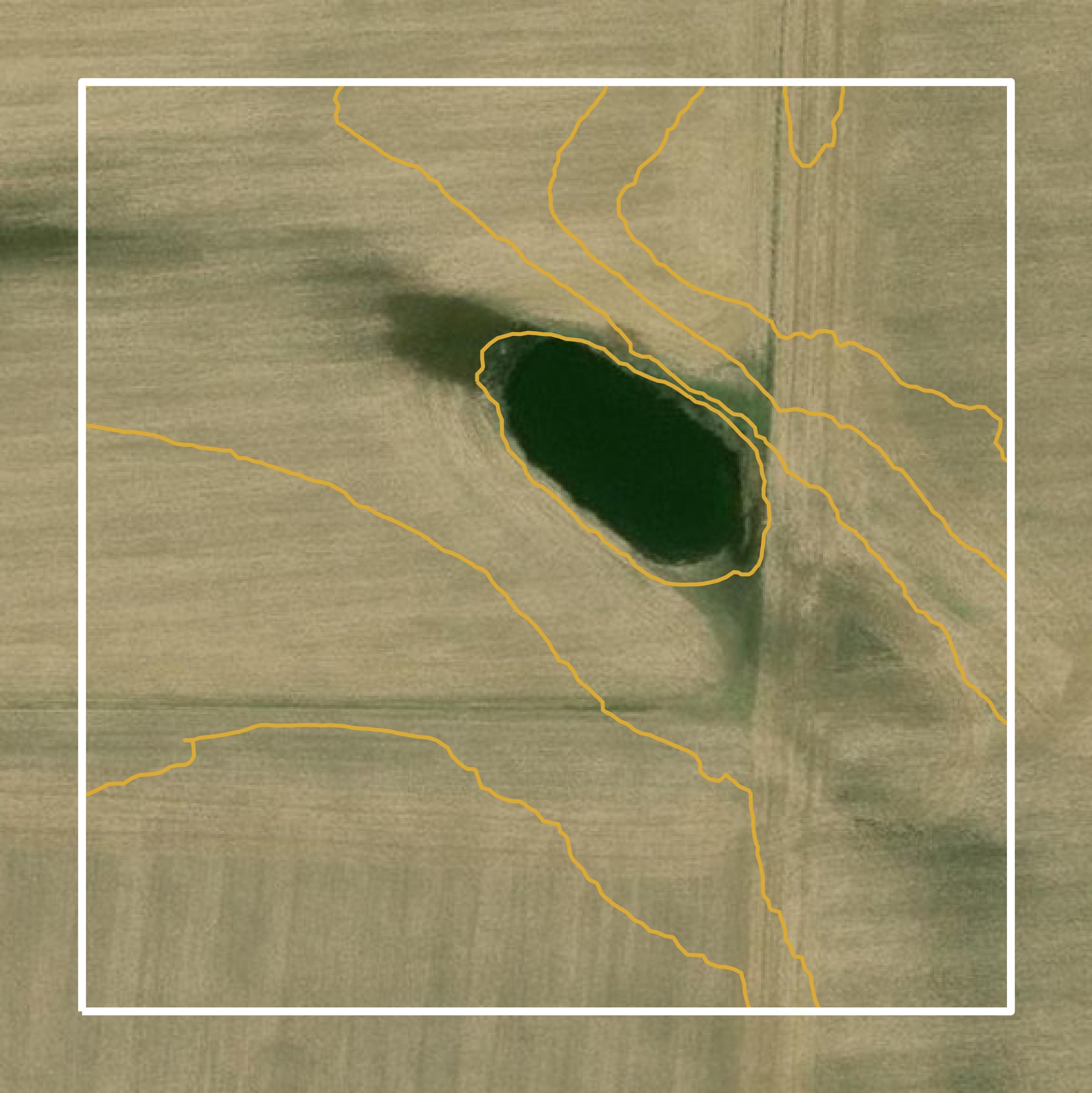 This image shows a contour map in Muskingum County created using GIS data in Equator.