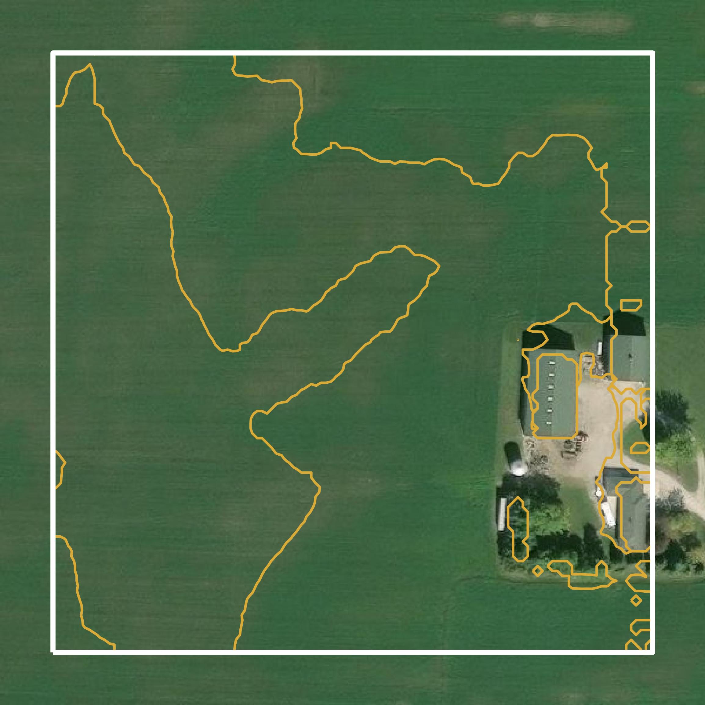 This image shows a contour map in Ottawa County created using GIS data in Equator.