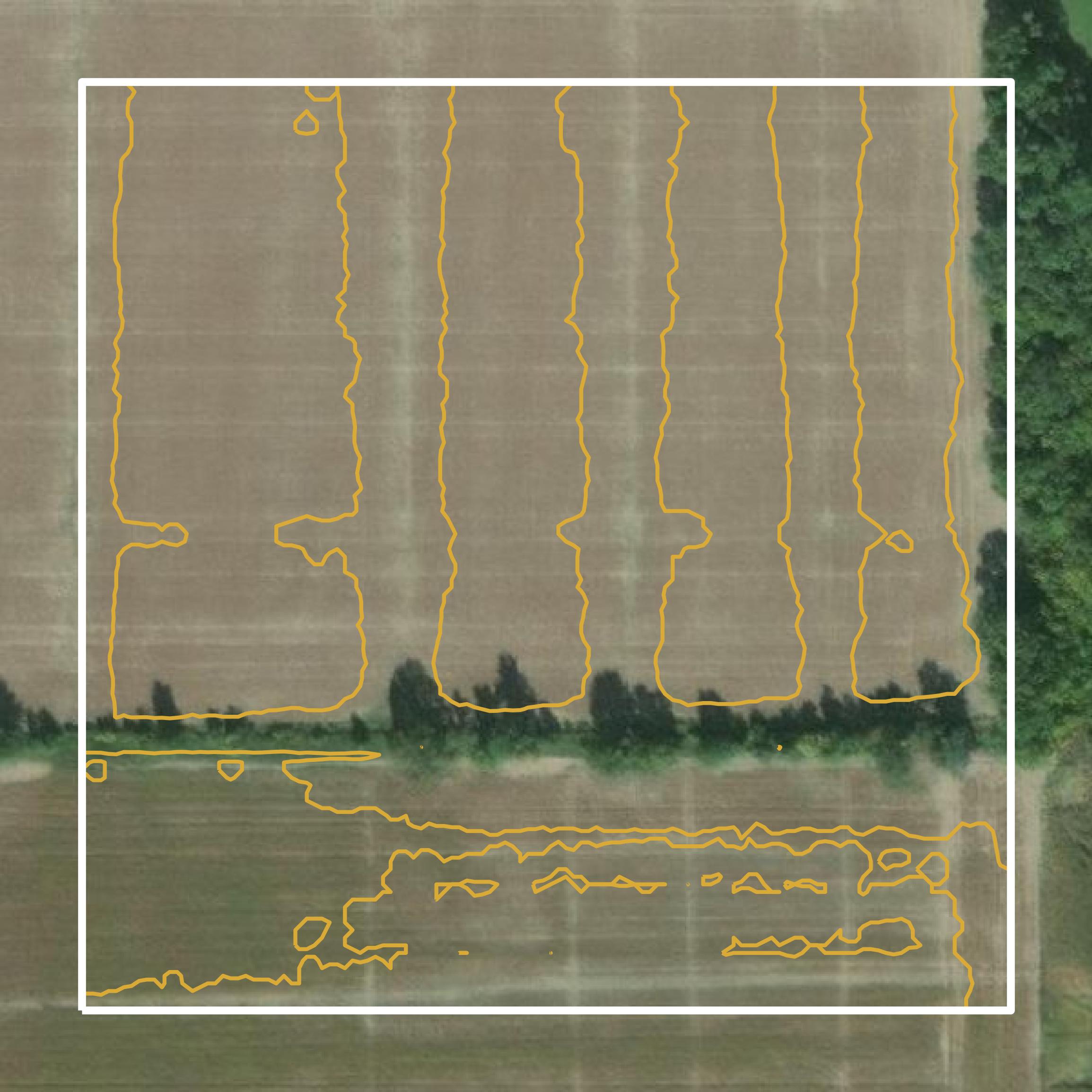 This image shows a contour map in Paulding County created using GIS data in Equator.