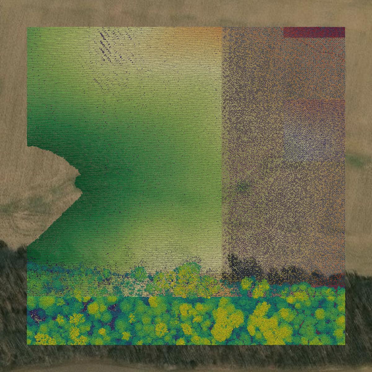 This image shows a LiDAR point cloud in Perry County created using GIS data in Equator.