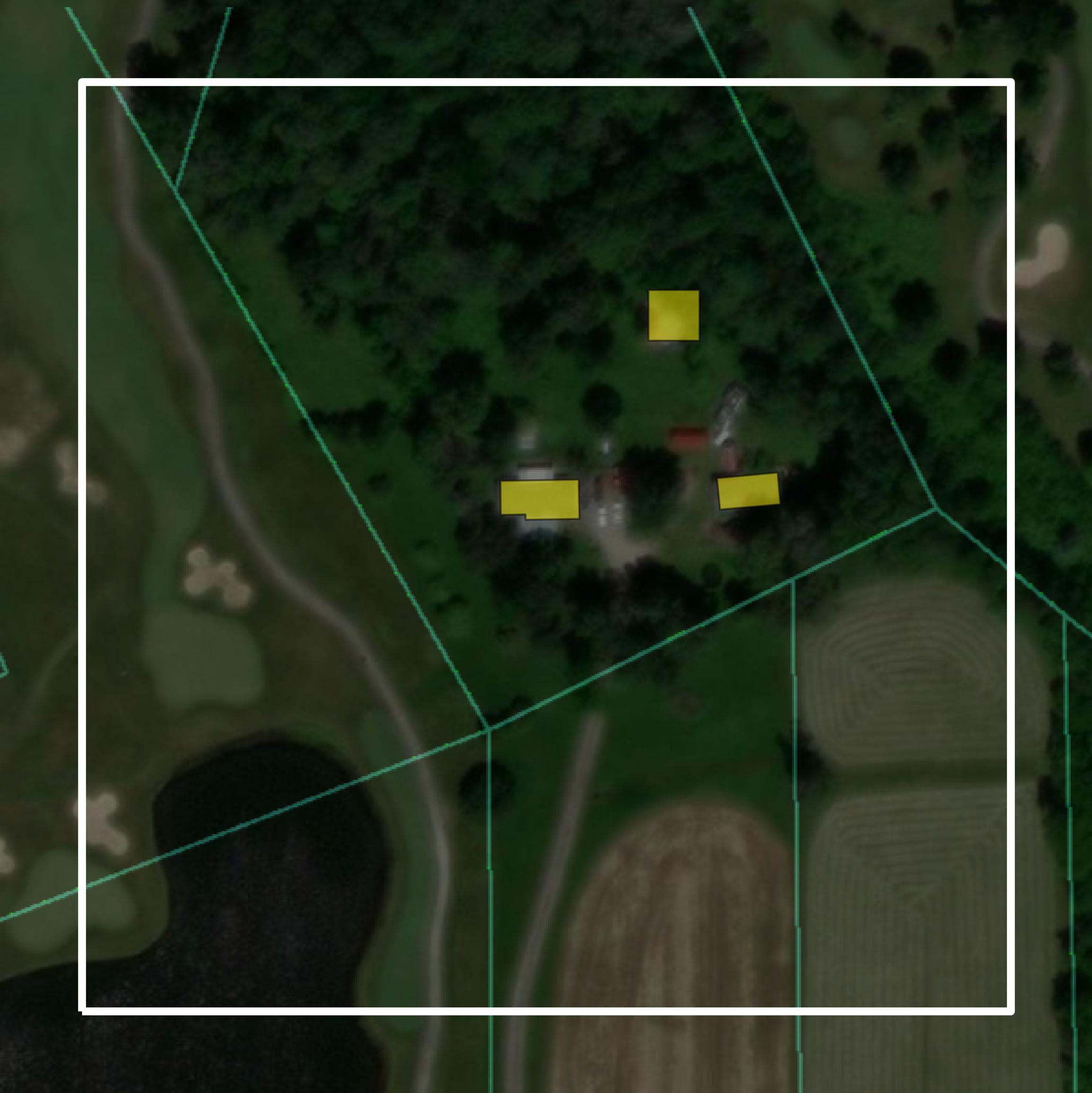 This image shows parcel and building data in Pickaway County created using GIS data in Equator.