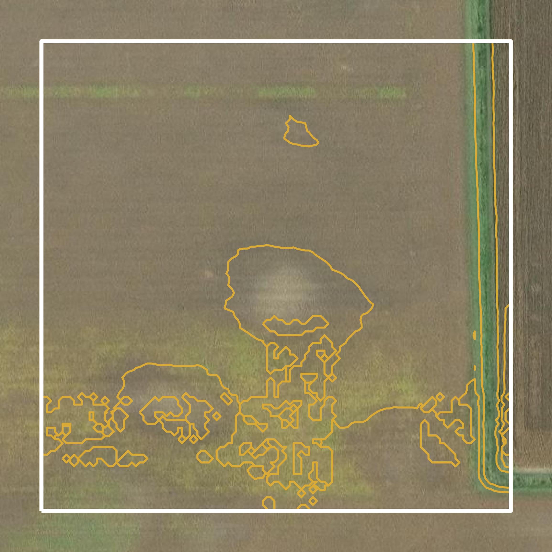 This image shows a contour map in Putnam County created using GIS data in Equator.