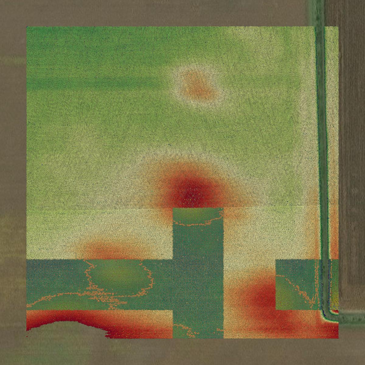 This image shows a LiDAR point cloud in Putnam County created using GIS data in Equator.