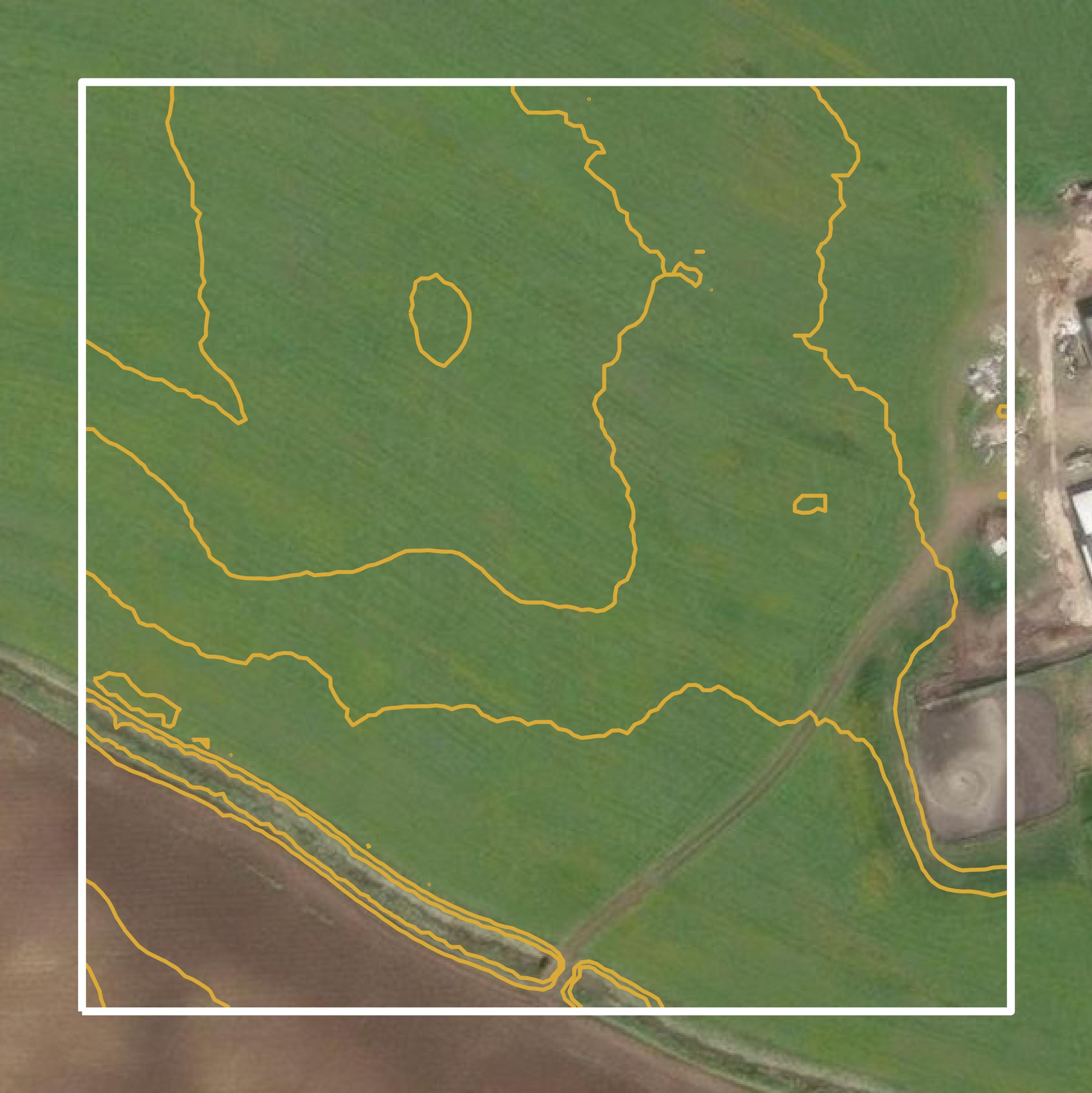 This image shows a contour map in Richland County created using GIS data in Equator.