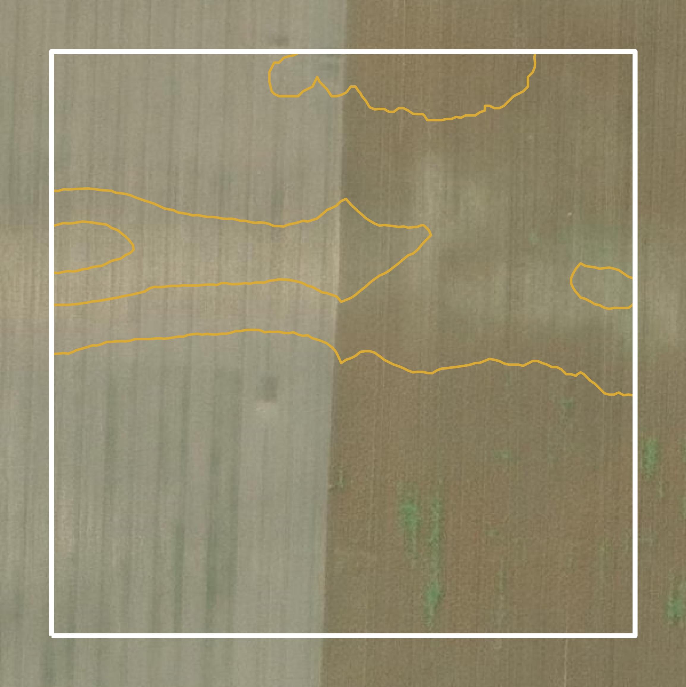 This image shows a contour map in Sandusky County created using GIS data in Equator.