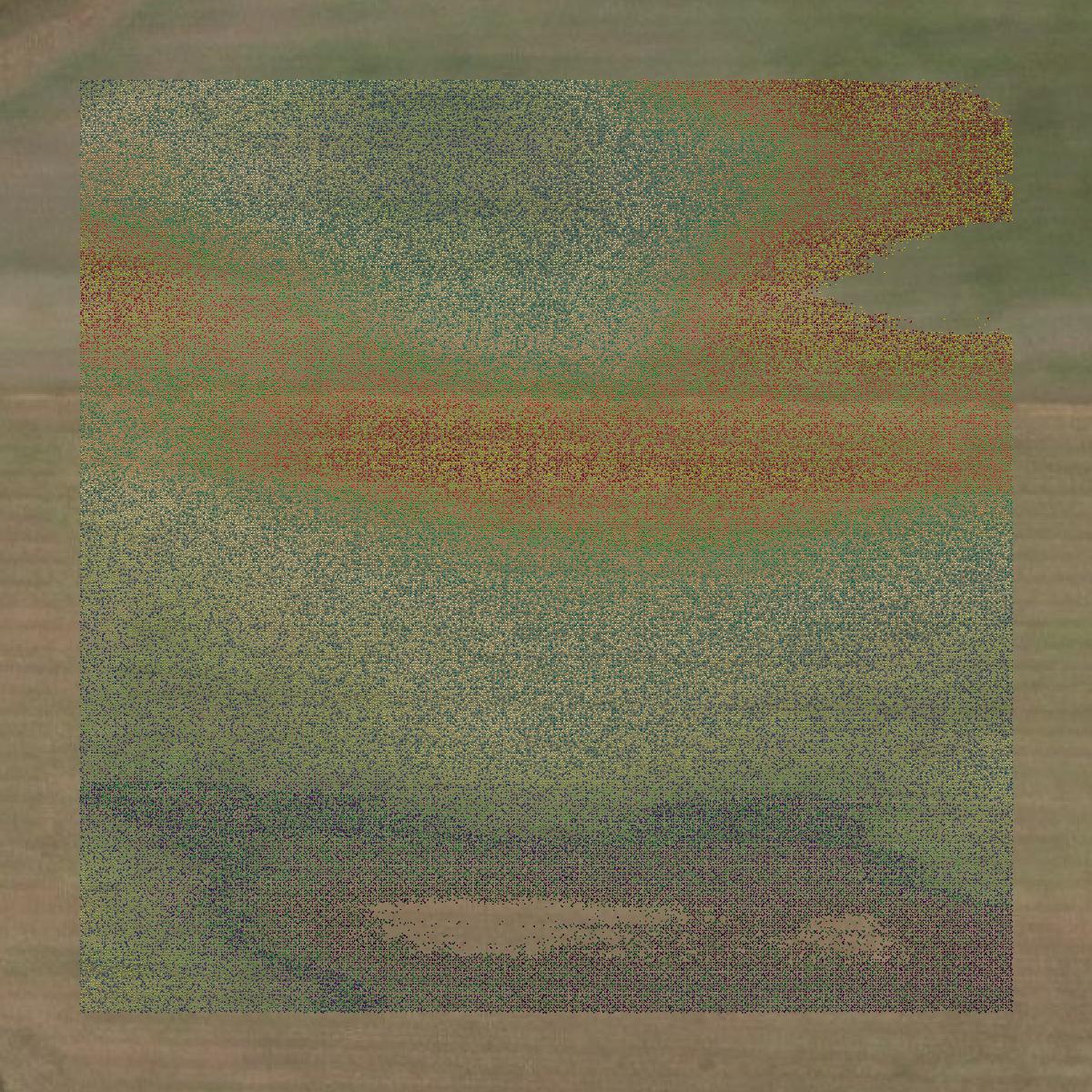 This image shows a LiDAR point cloud in Scioto County created using GIS data in Equator.
