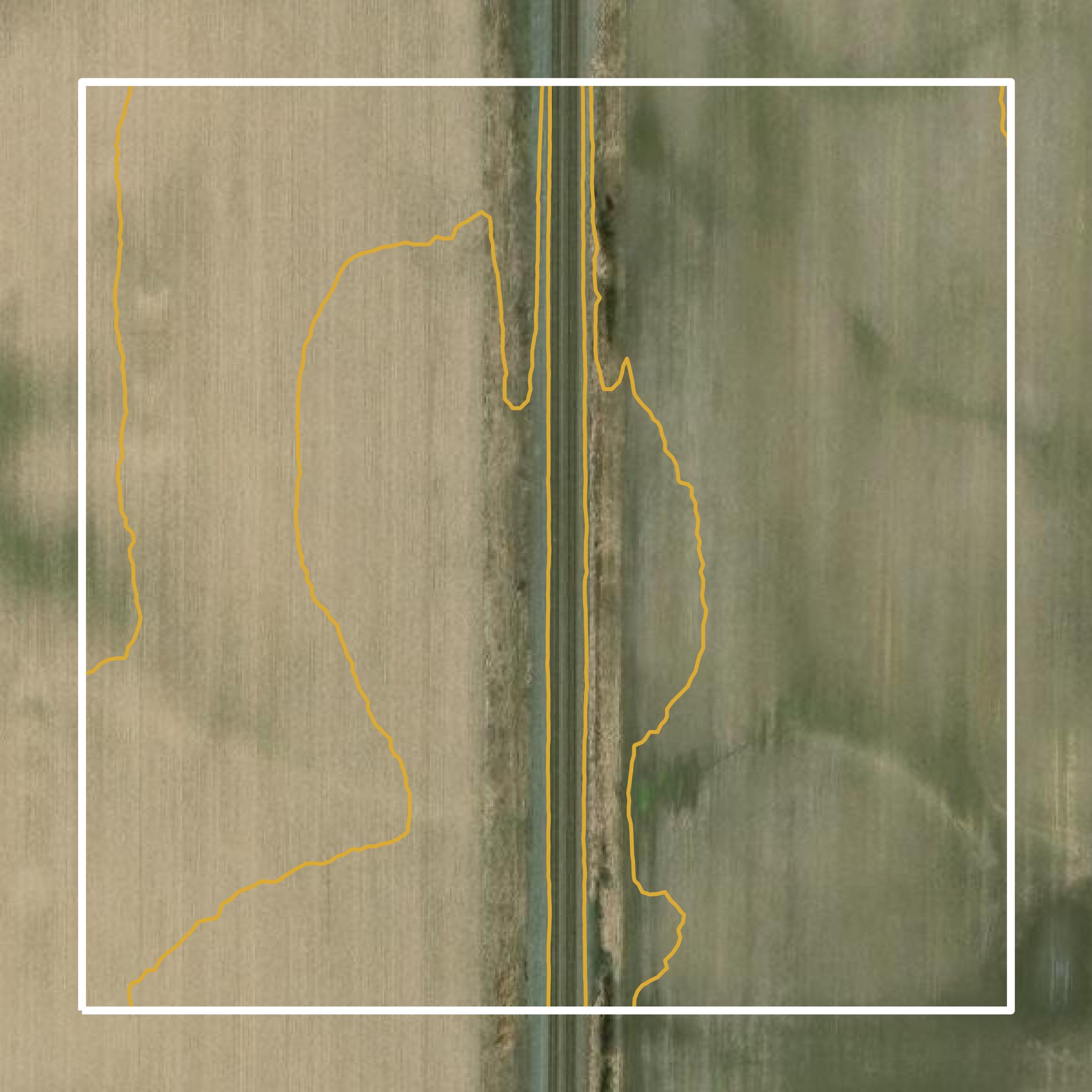 This image shows a contour map in Seneca County created using GIS data in Equator.