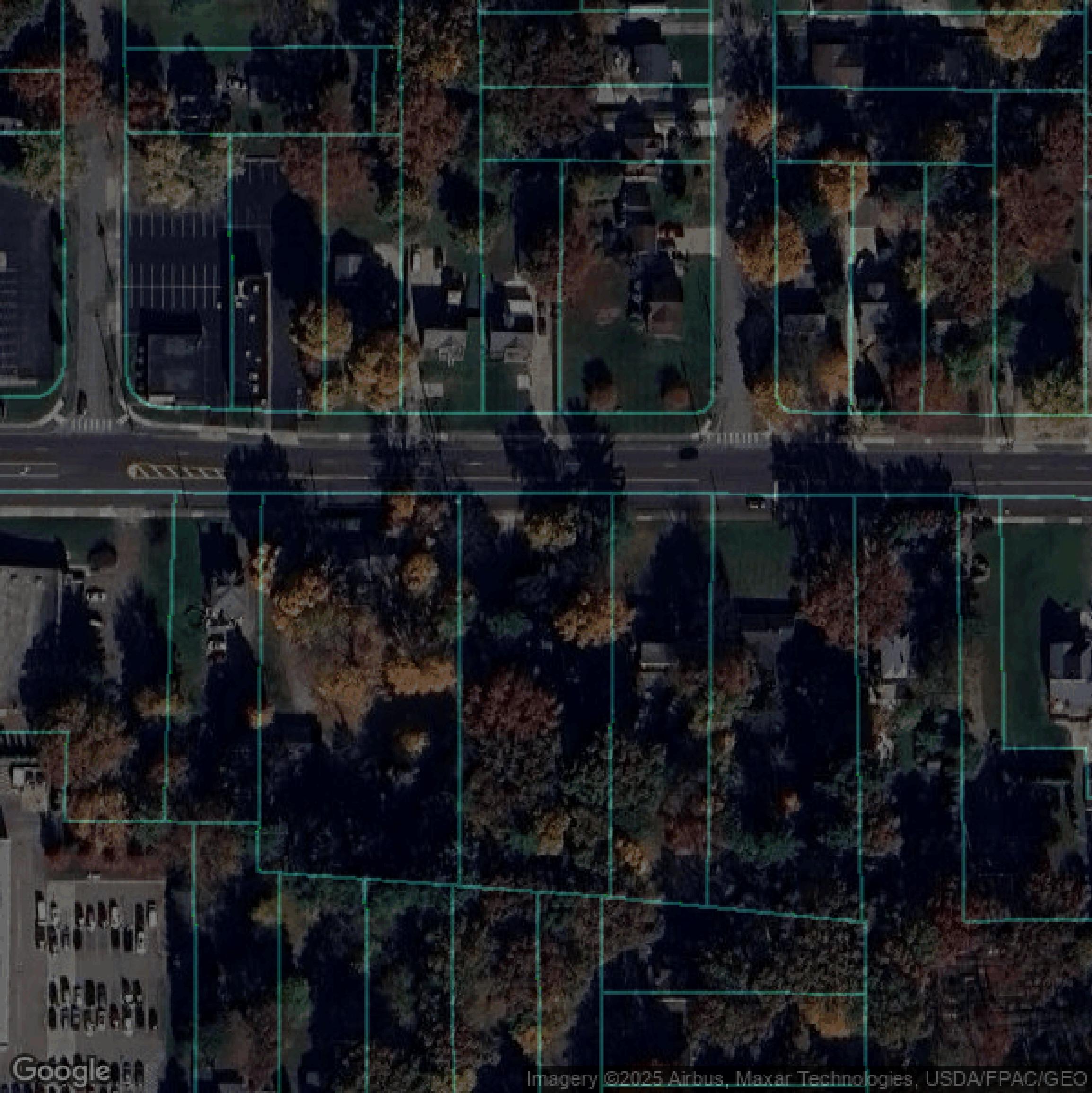 This image shows parcel data in Summit County created using GIS data in Equator.