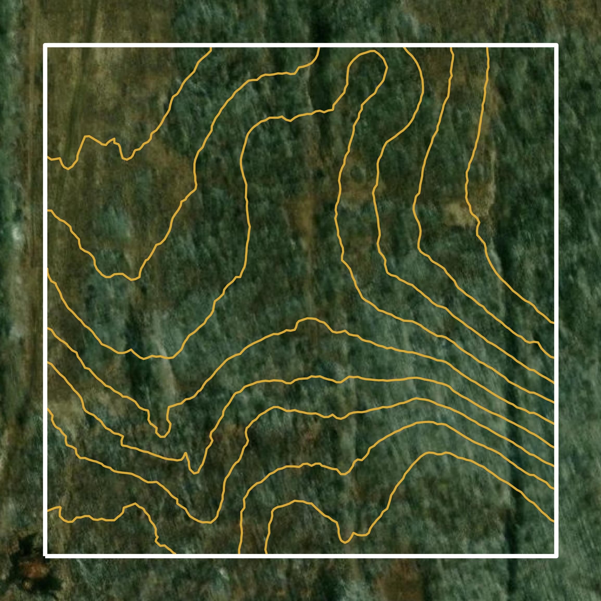 This image shows a contour map in Trumbull County created using GIS data in Equator.