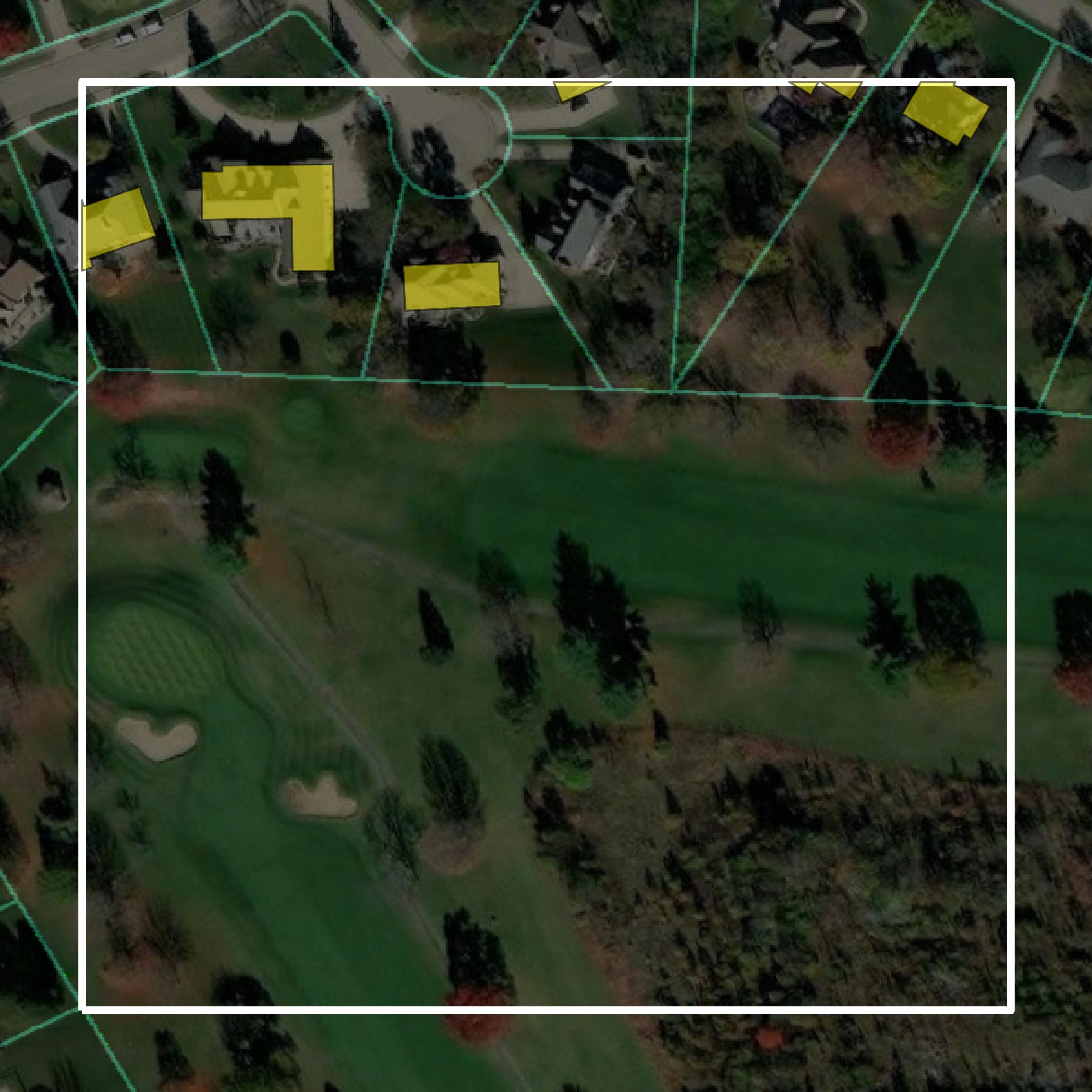 This image shows parcel and building data in Warren County created using GIS data in Equator.