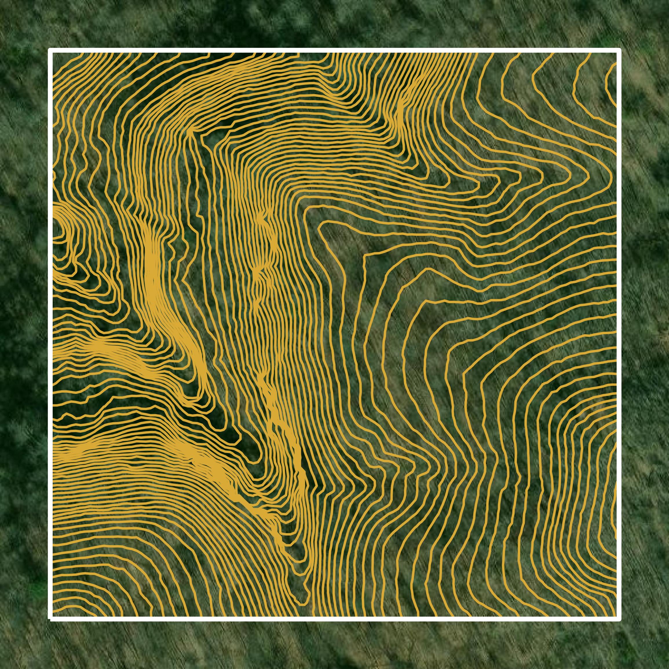 This image shows a contour map in Washington County created using GIS data in Equator.