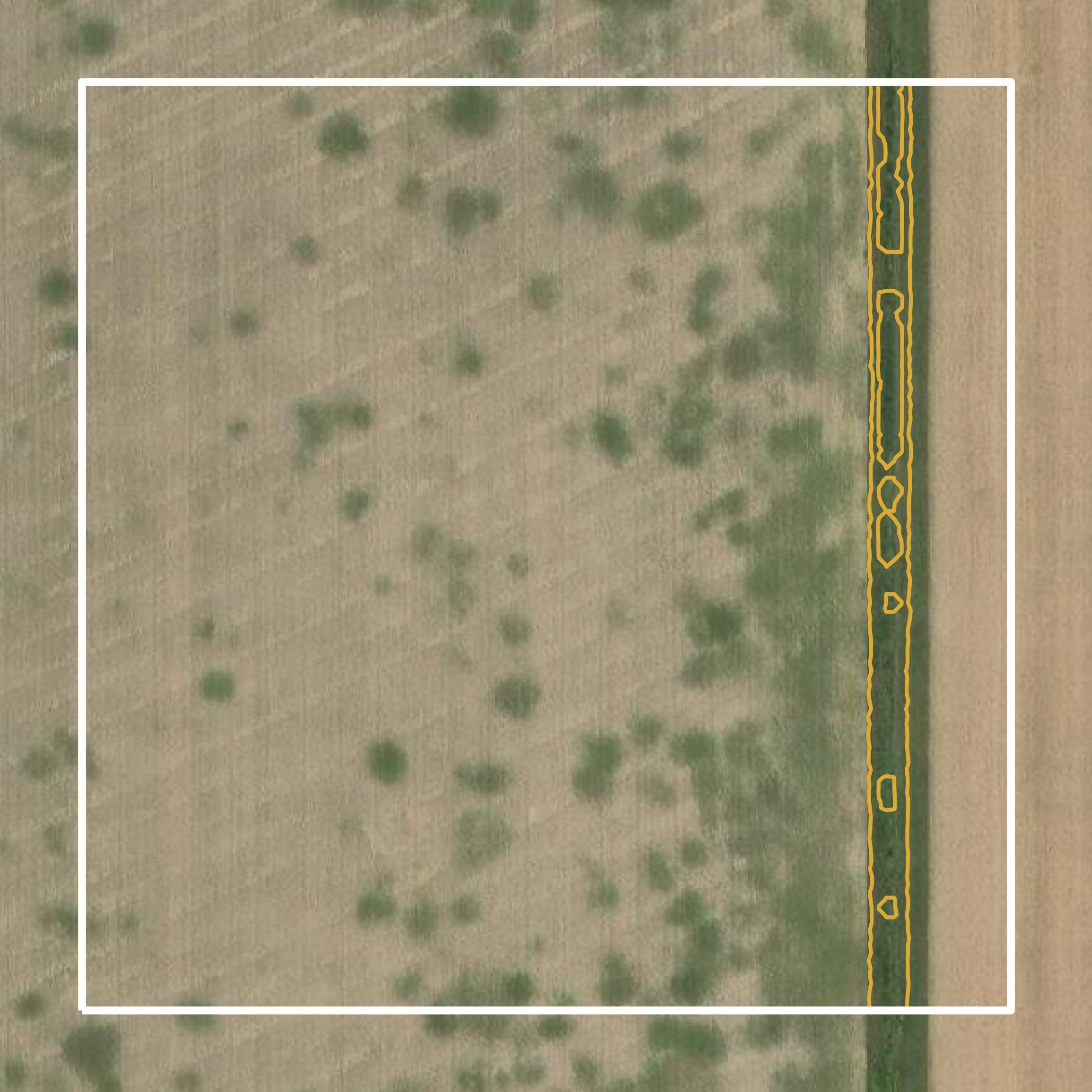 This image shows a contour map in Wood County created using GIS data in Equator.