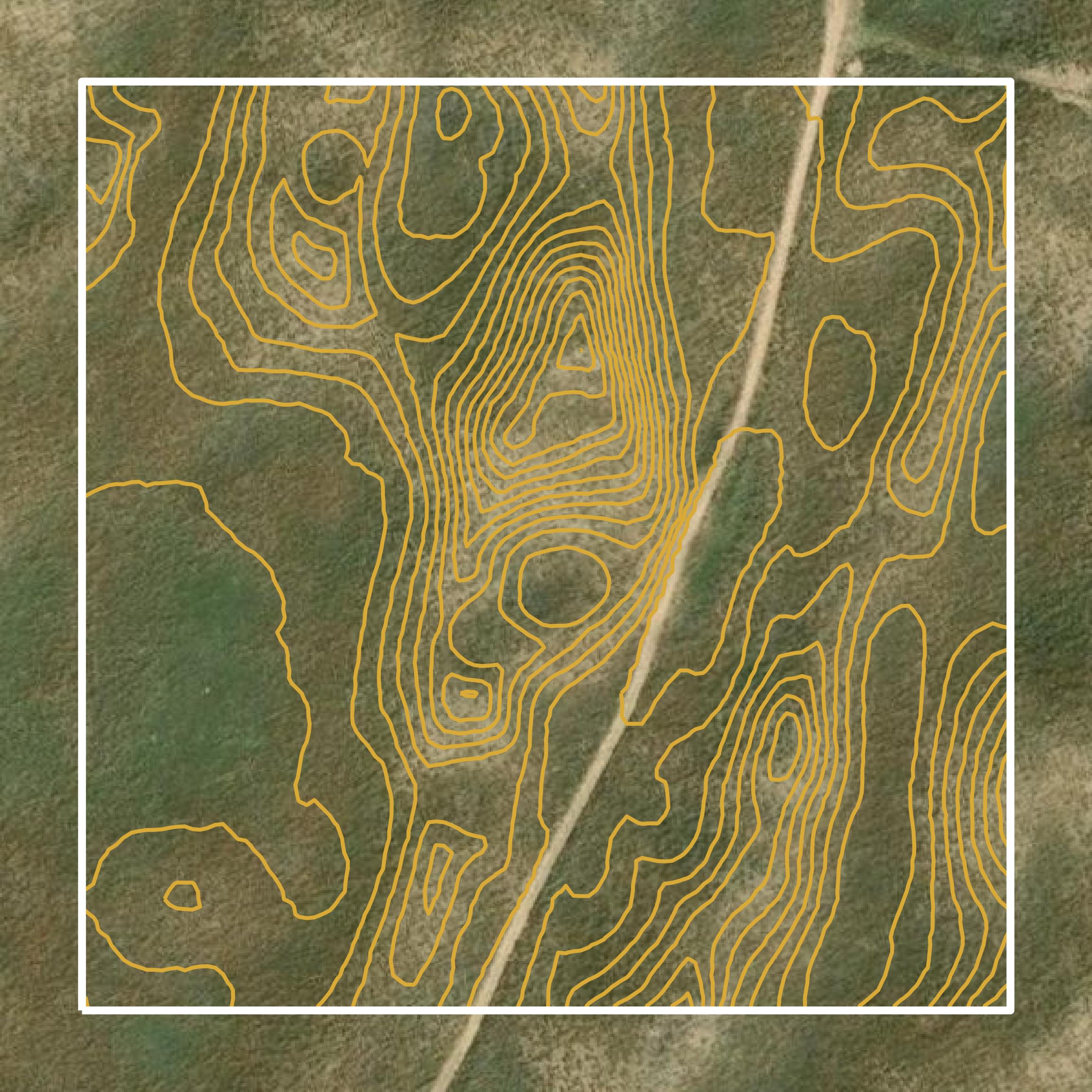 This image shows a contour map in Beaver County created using GIS data in Equator.