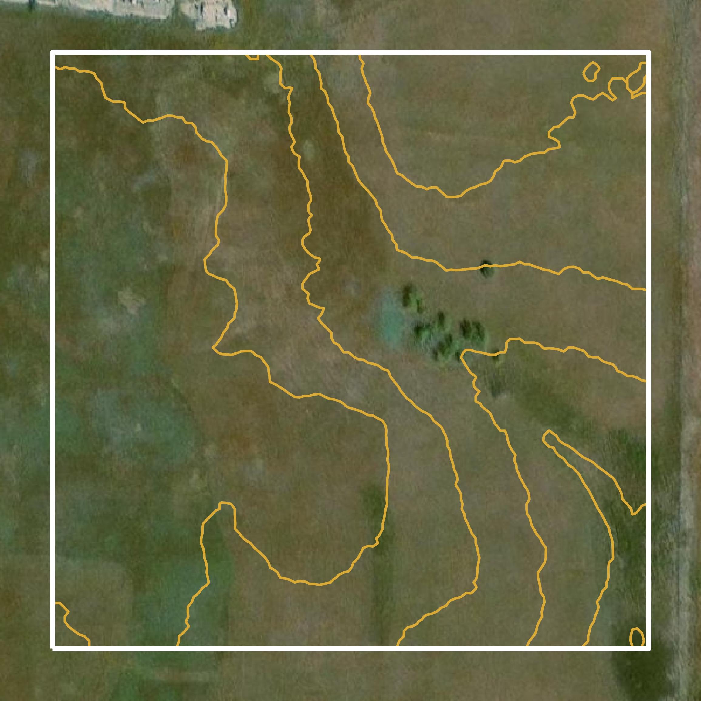 This image shows a contour map in Beckham County created using GIS data in Equator.