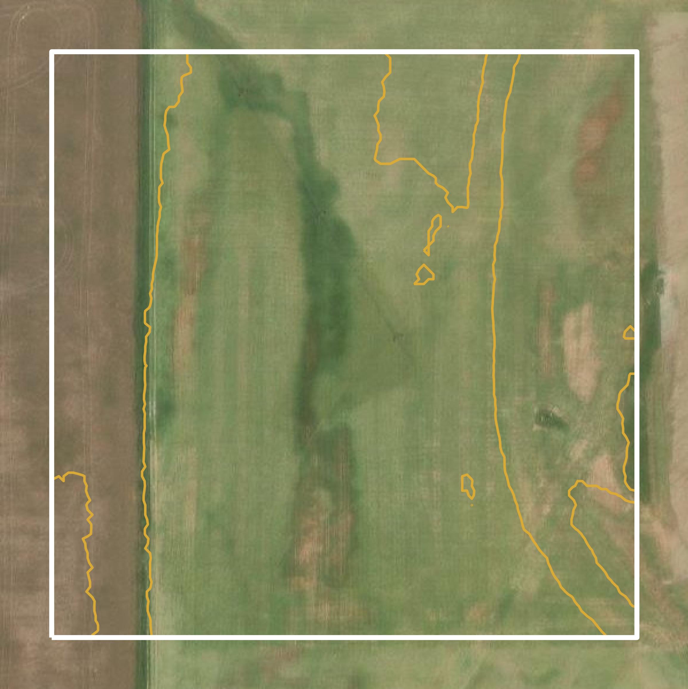This image shows a contour map in Canadian County created using GIS data in Equator.