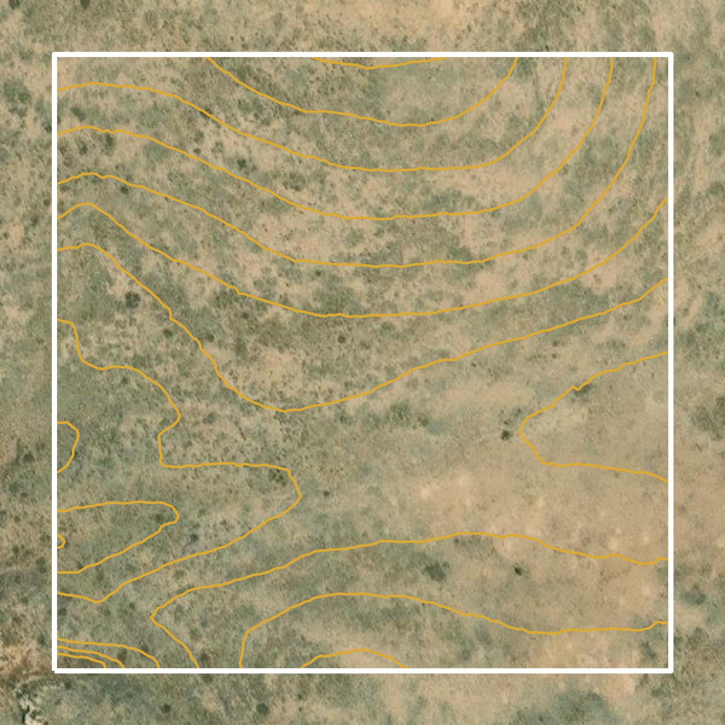 This image shows a contour map in Cimarron County created using GIS data in Equator.