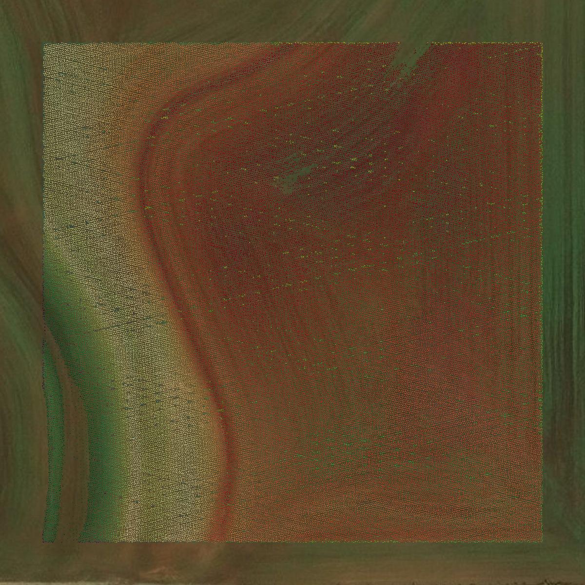 This image shows a LiDAR point cloud in Custer County created using GIS data in Equator.