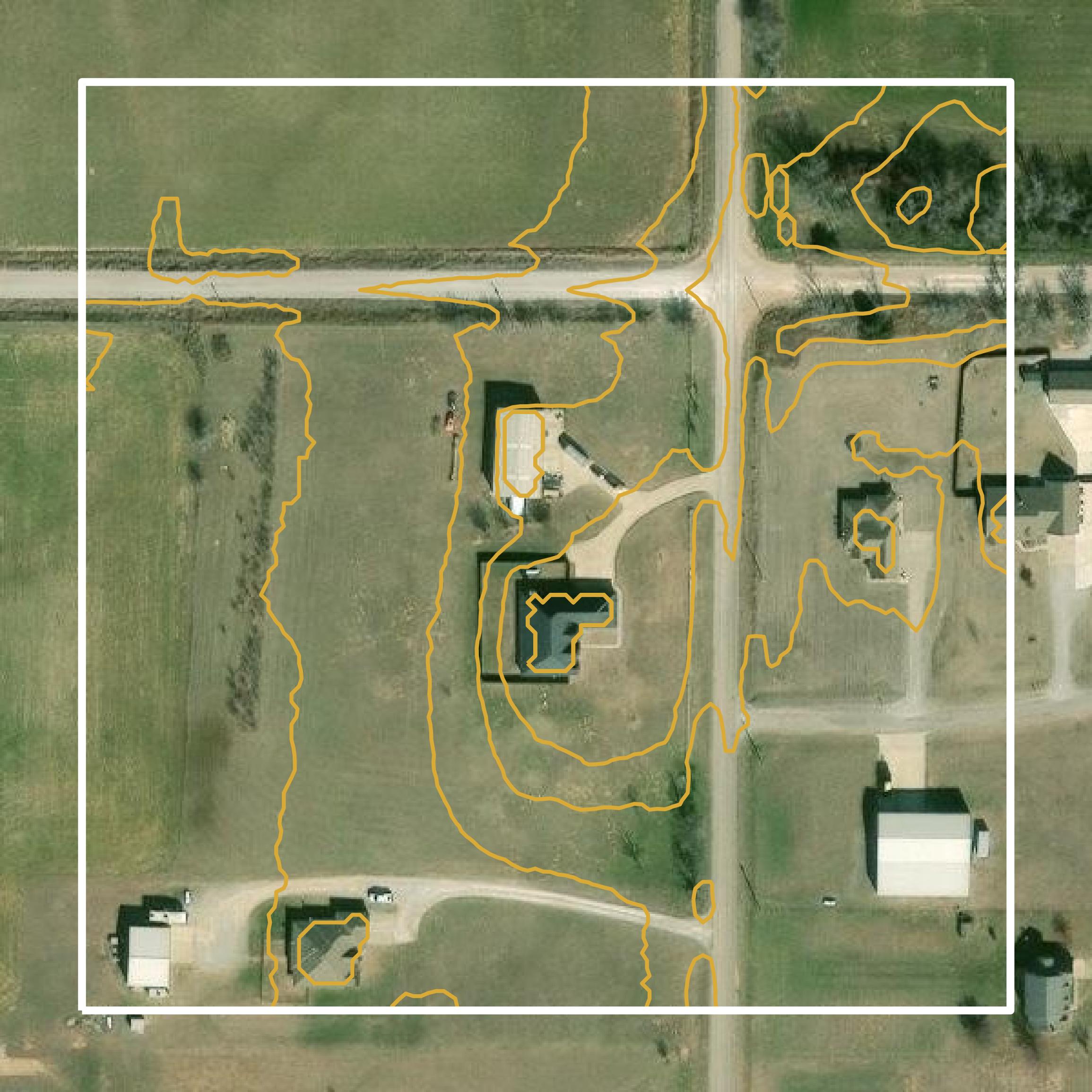This image shows a contour map in Garfield County created using GIS data in Equator.