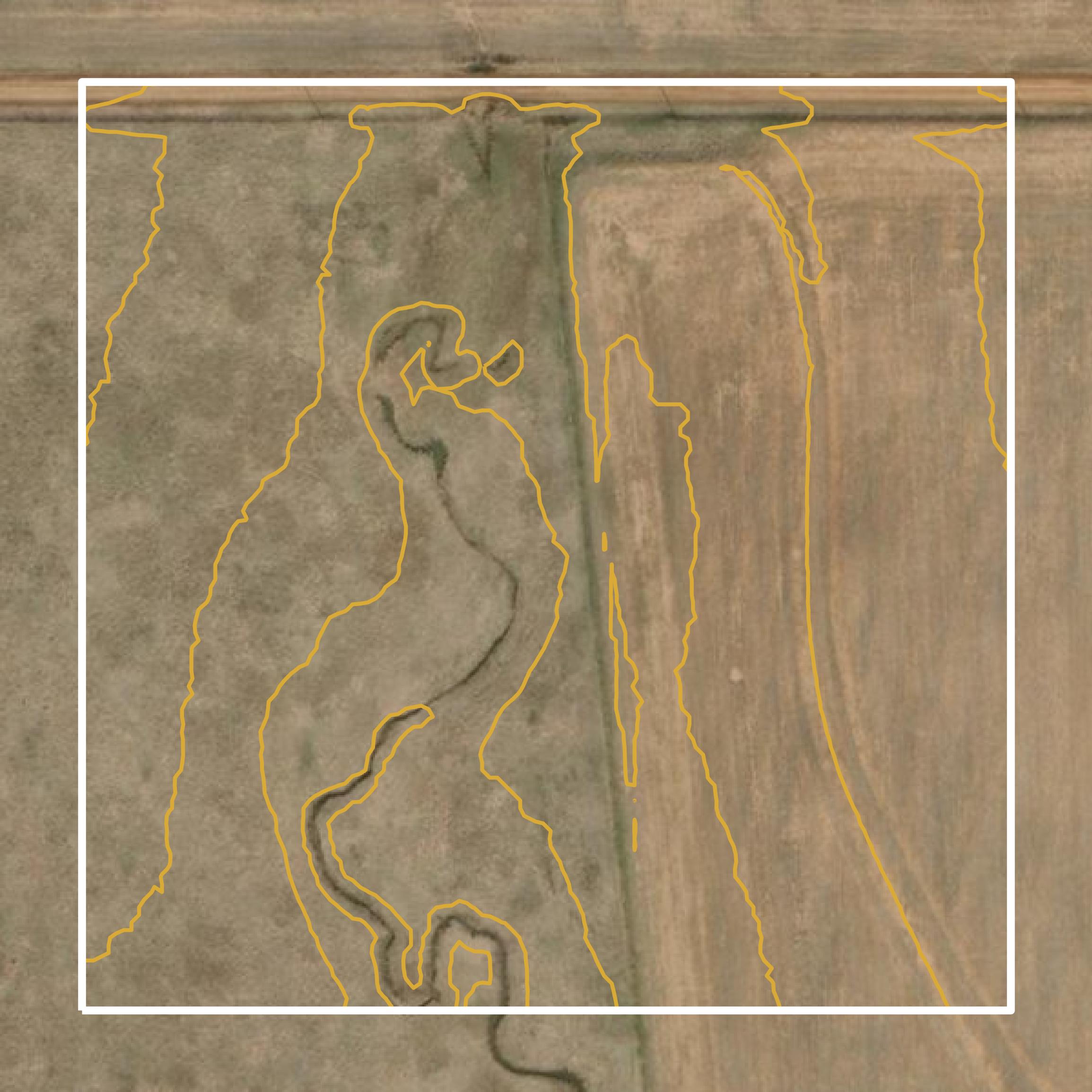 This image shows a contour map in Garfield County created using GIS data in Equator.