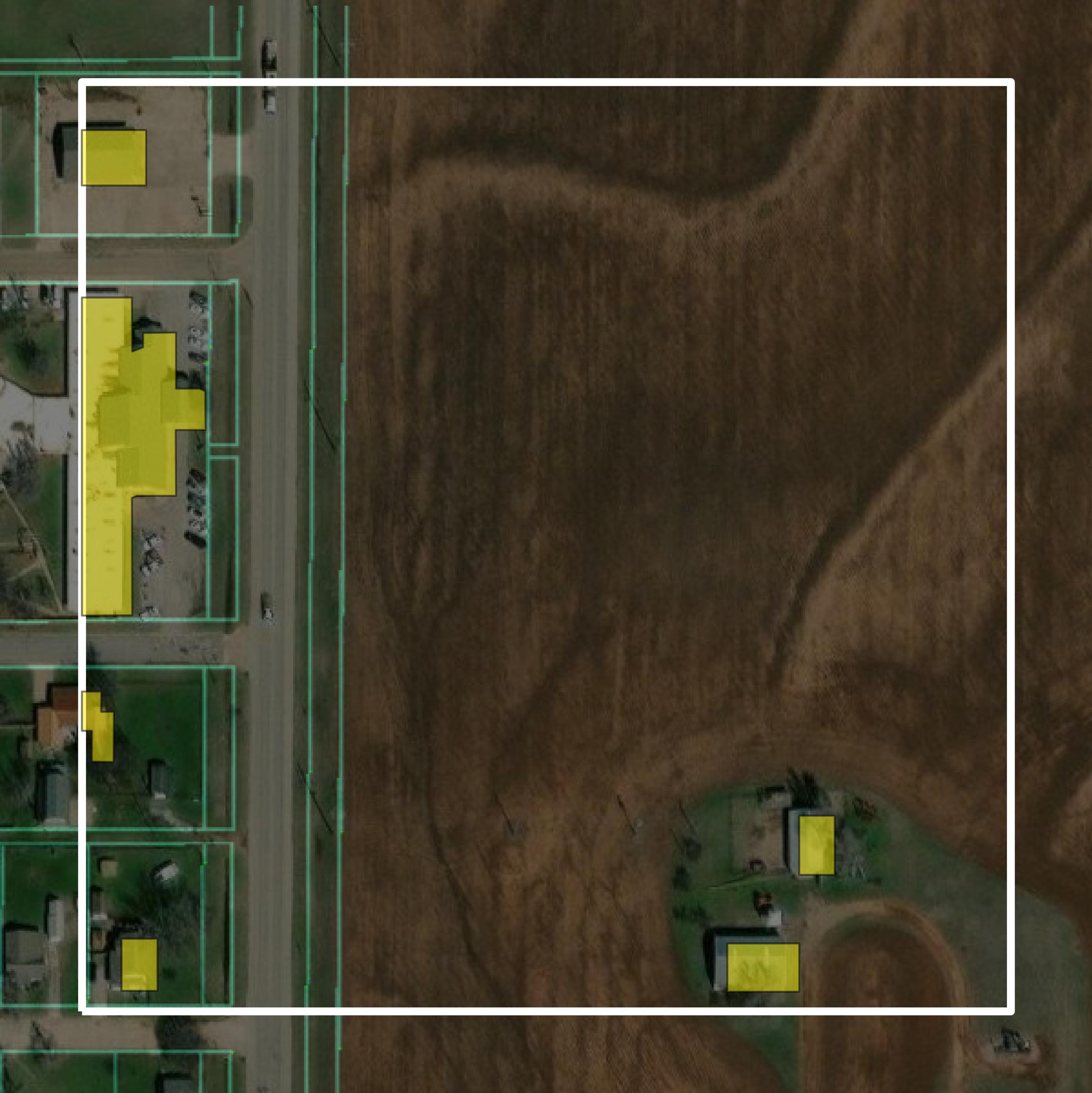 This image shows parcel and building data in Garfield County created using GIS data in Equator.