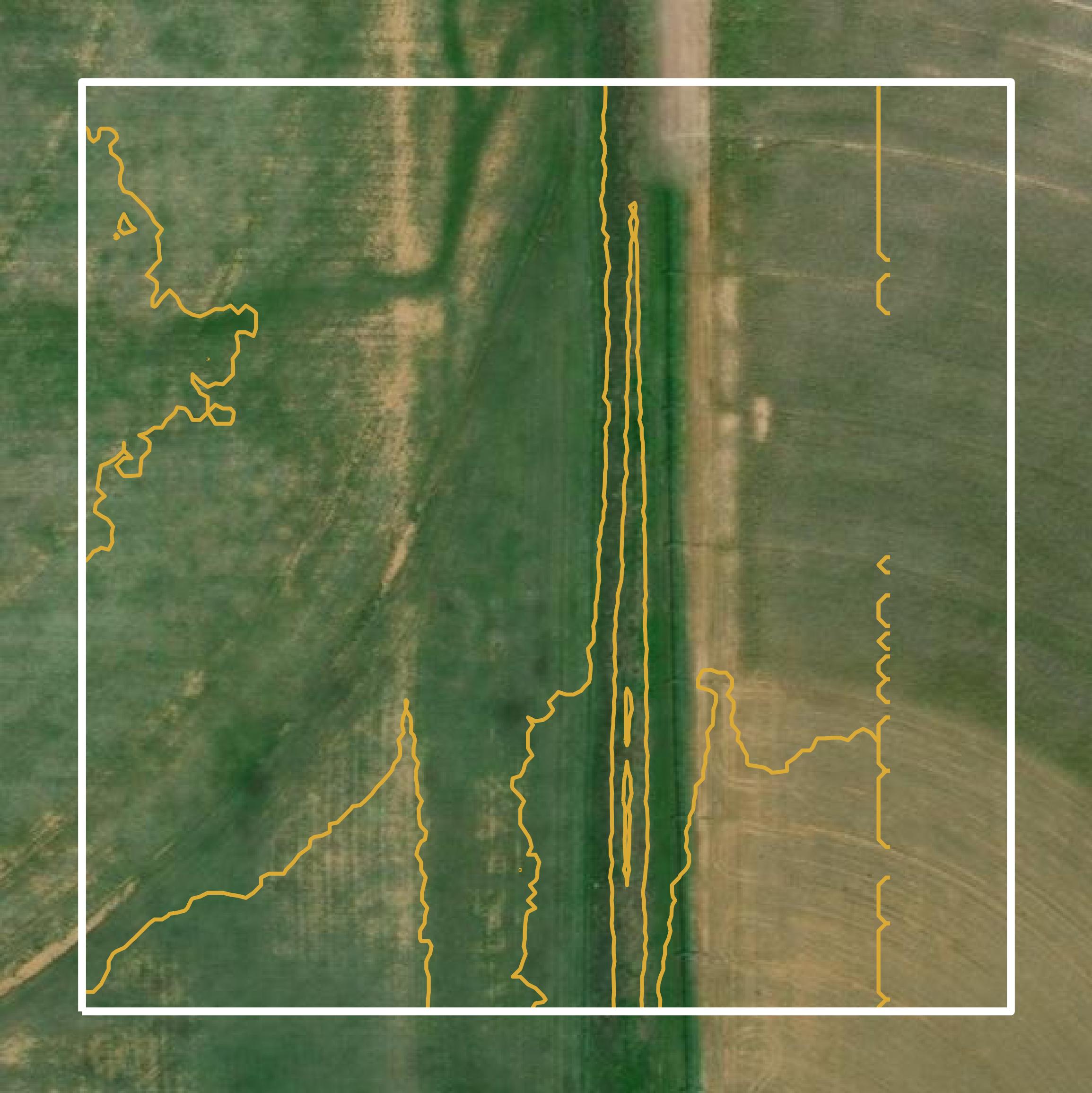 This image shows a contour map in Greer County created using GIS data in Equator.