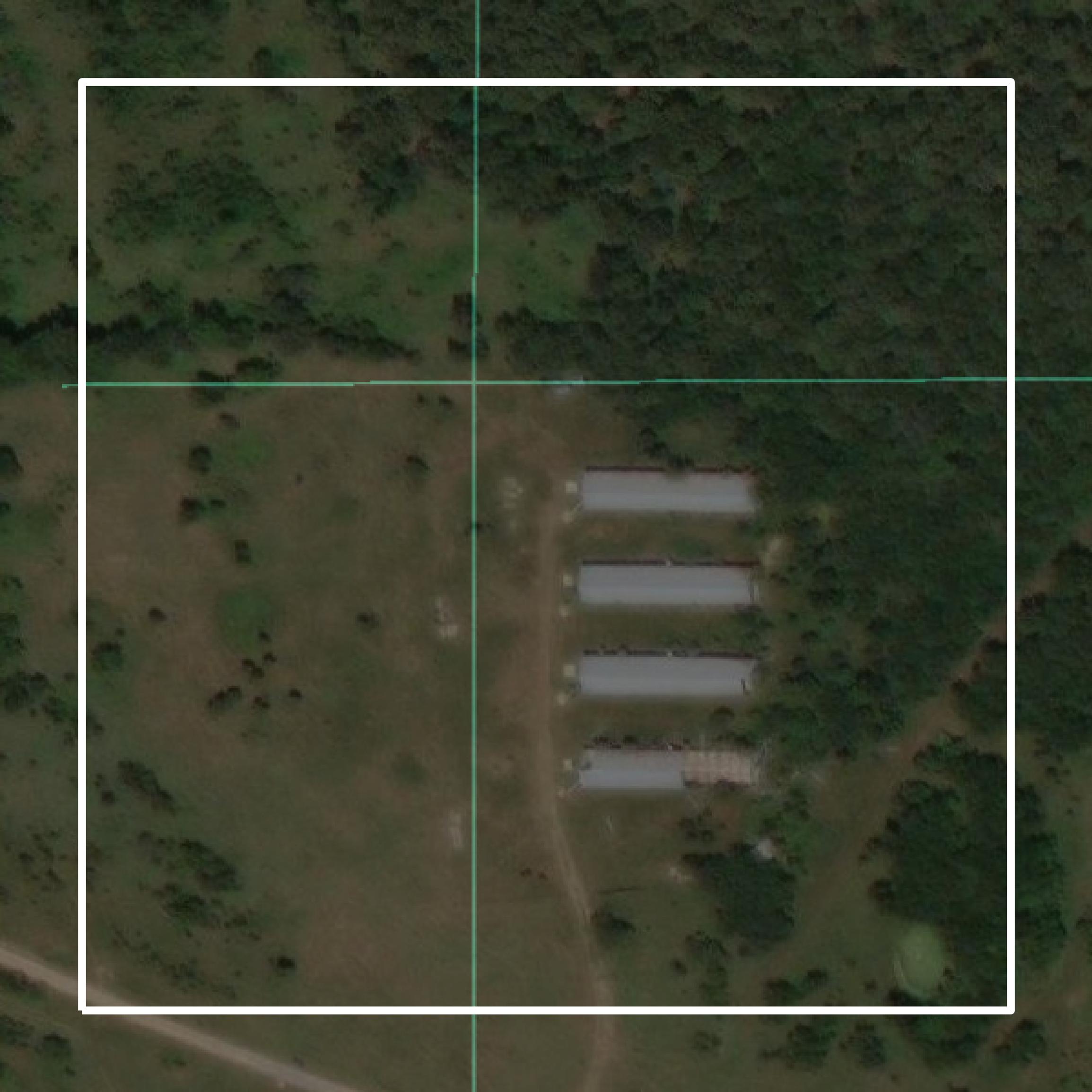 This image shows parcel and building data in Hughes County created using GIS data in Equator.