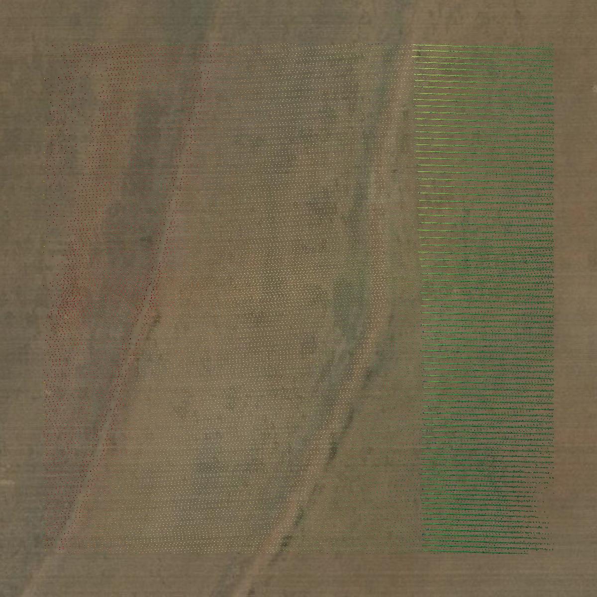 This image shows a LiDAR point cloud in Jackson County created using GIS data in Equator.