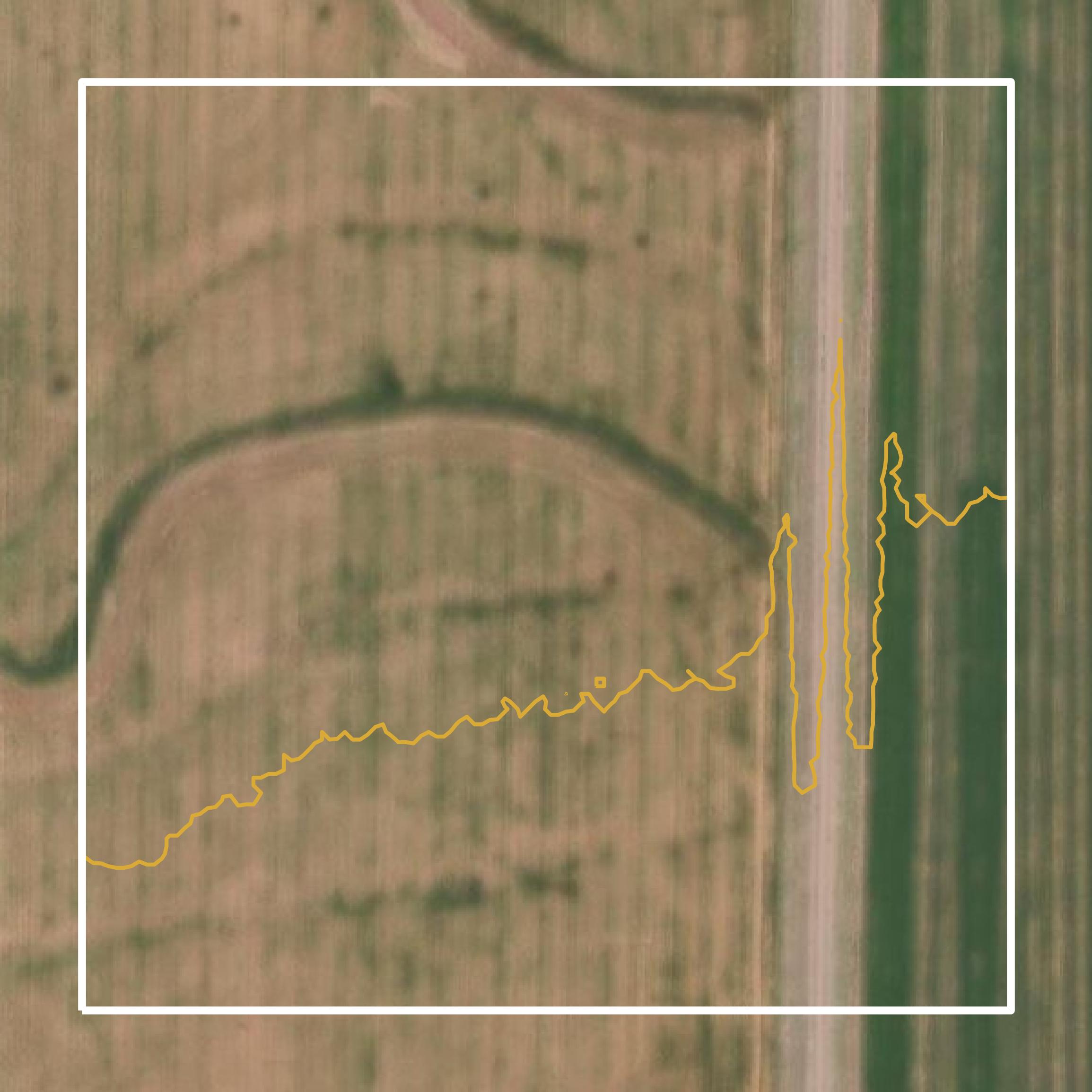 This image shows a contour map in Kiowa County created using GIS data in Equator.