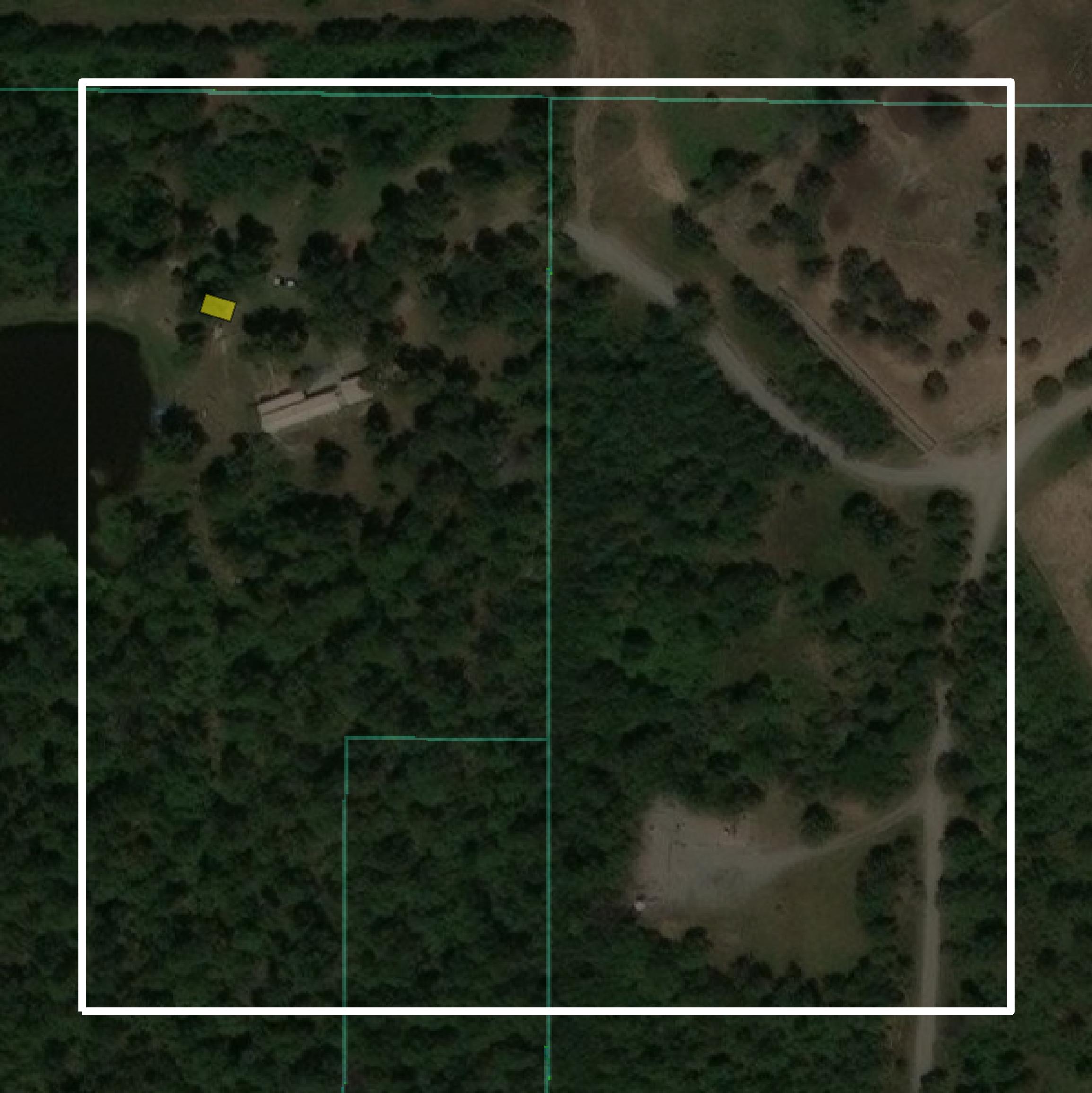 This image shows parcel and building data in Latimer County created using GIS data in Equator.