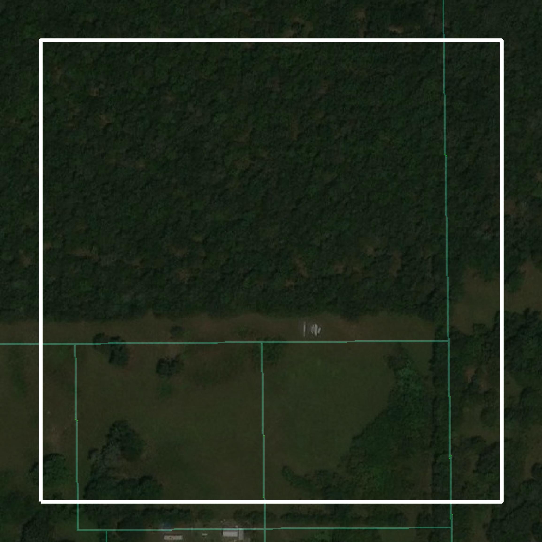 This image shows parcel and building data in Le Flore County created using GIS data in Equator.