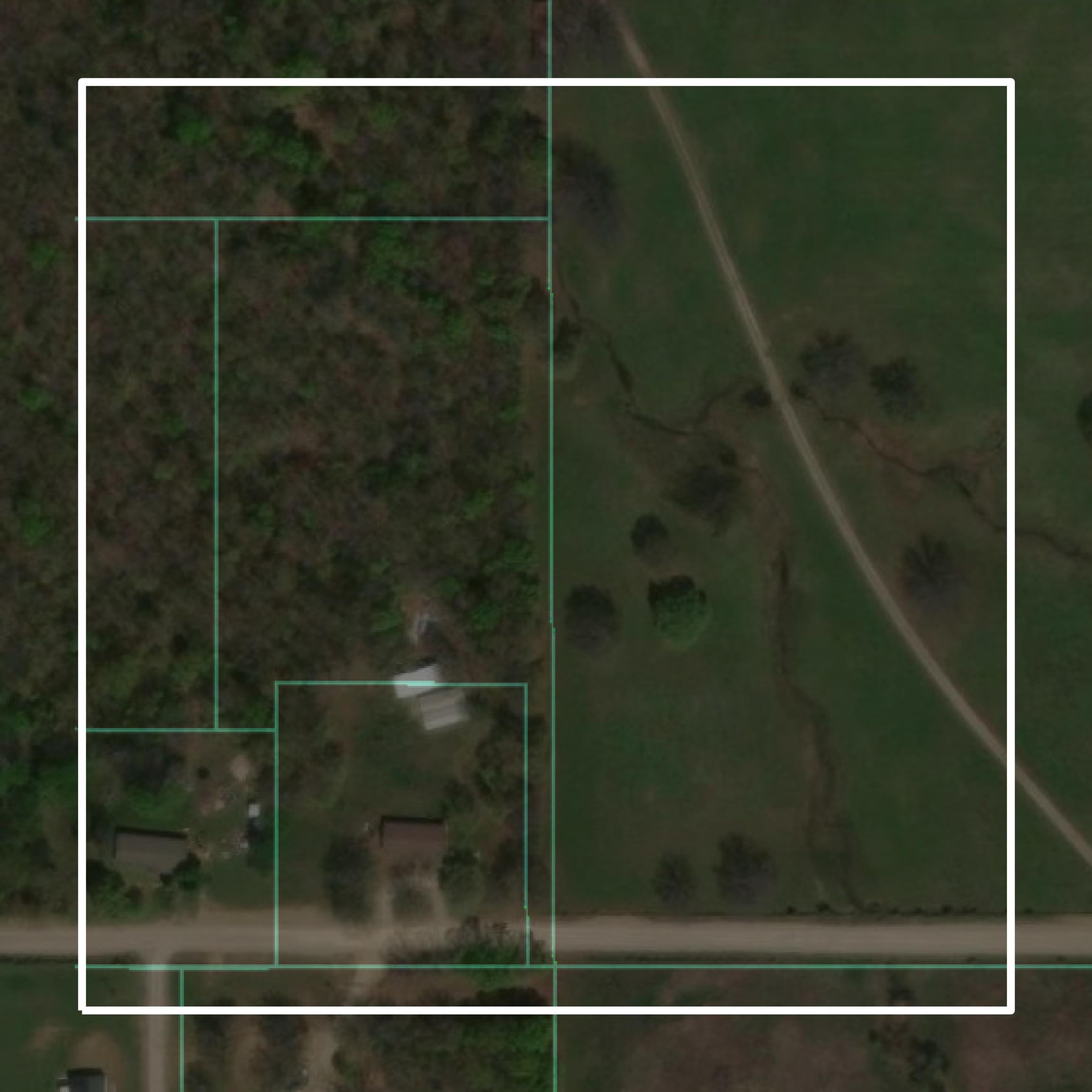 This image shows parcel and building data in Murray County created using GIS data in Equator.