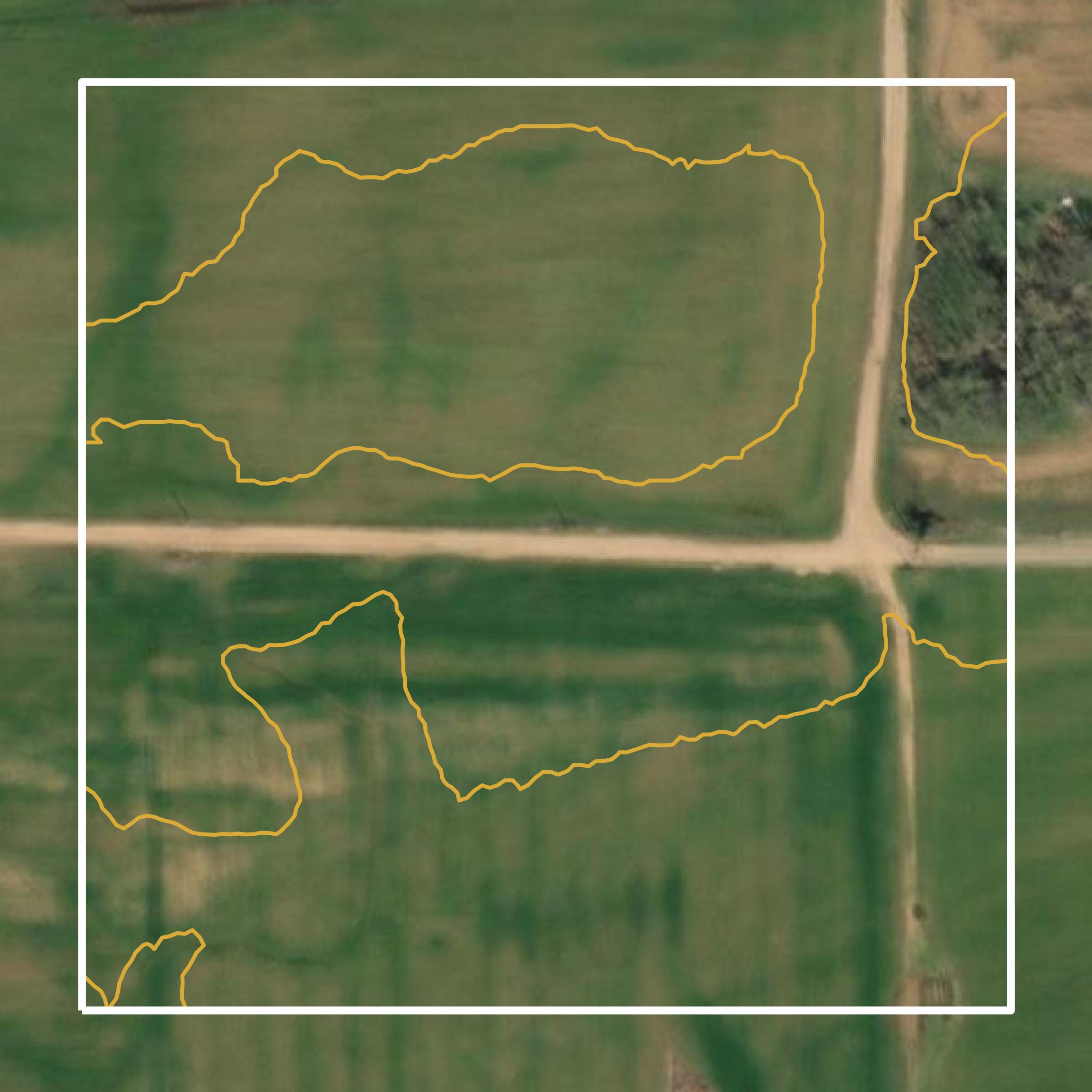 This image shows a contour map in Sequoyah County created using GIS data in Equator.