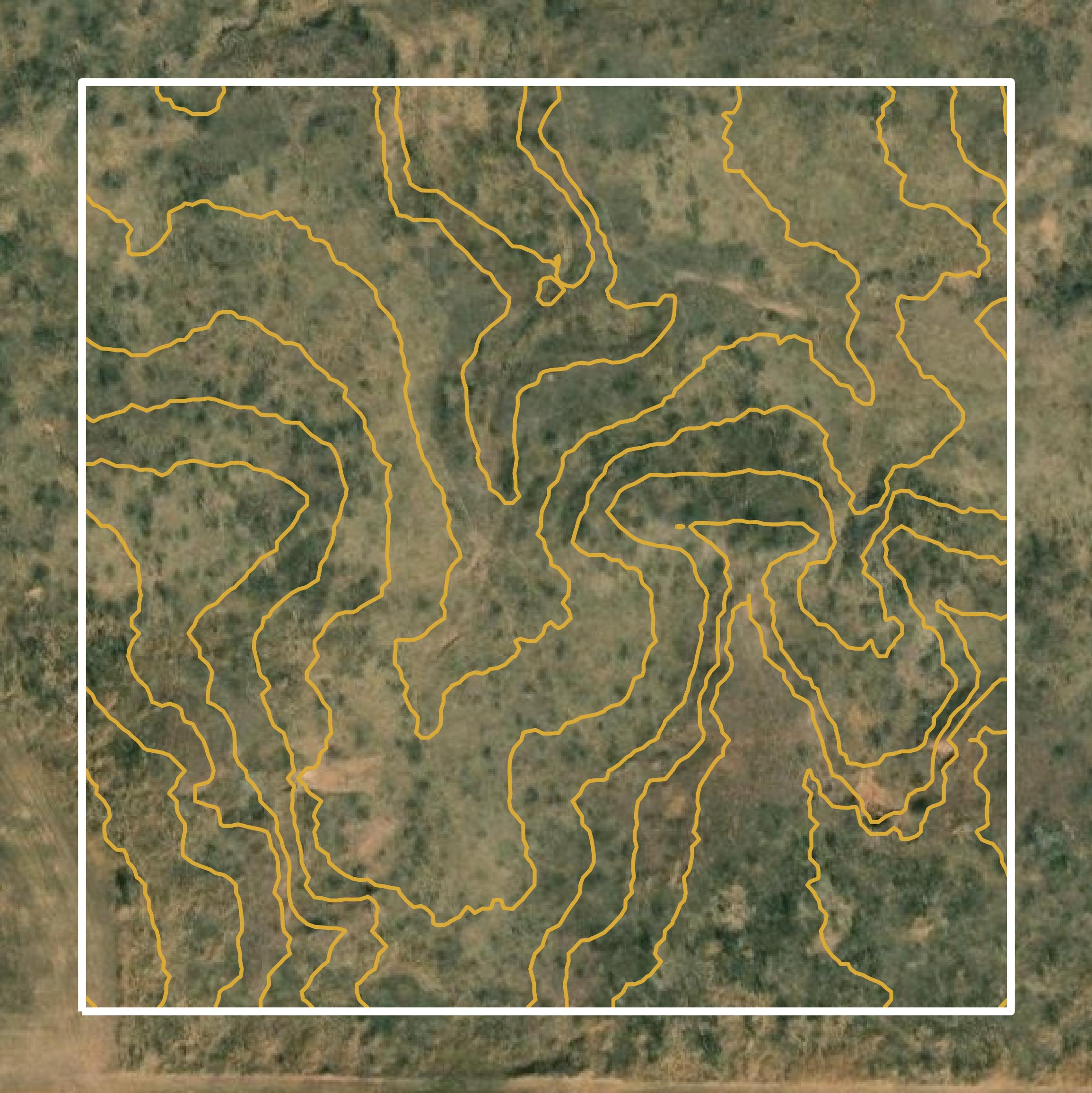 This image shows a contour map in Tillman County created using GIS data in Equator.