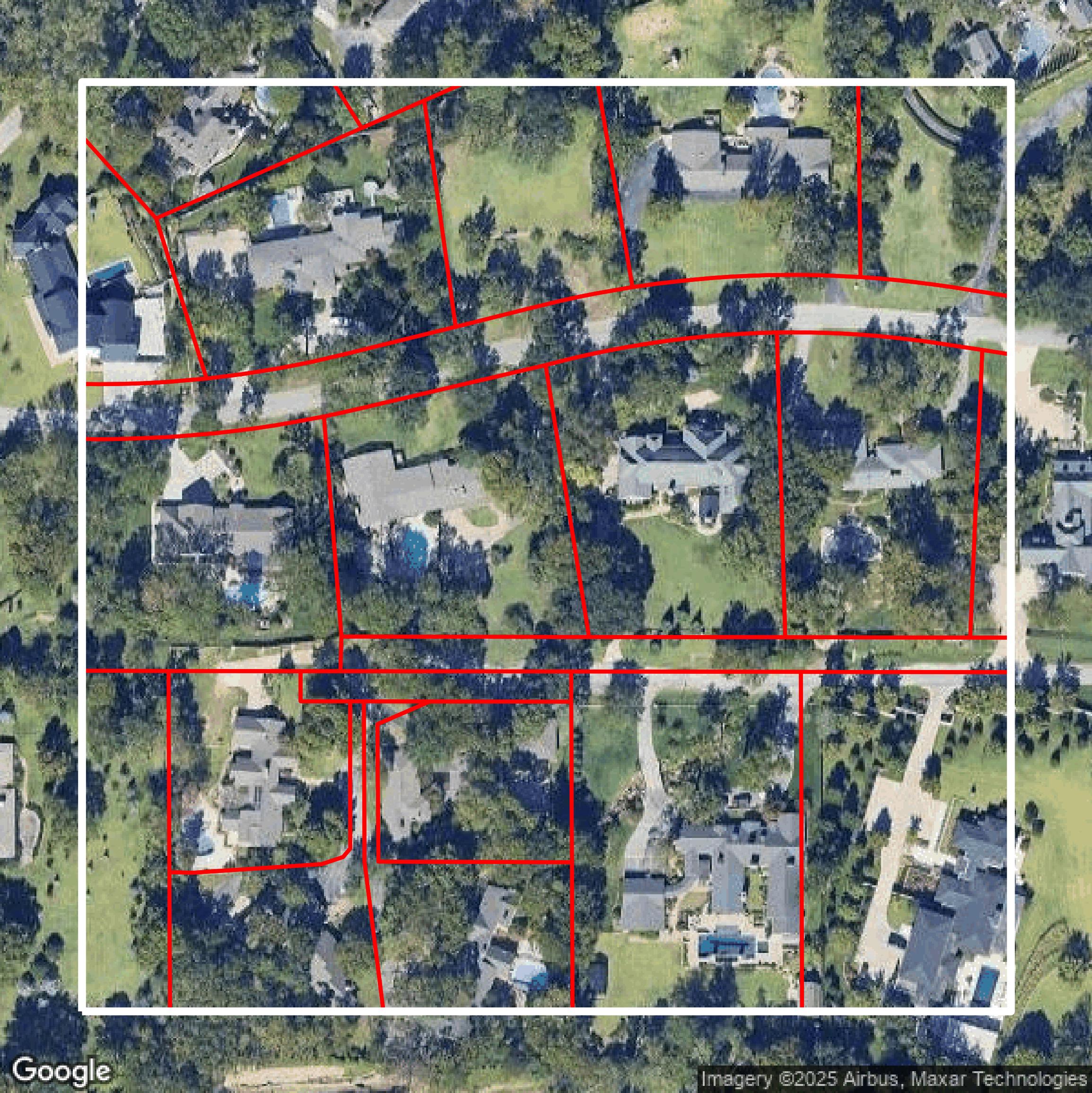 This image shows parcel data in Tulsa County created using GIS data in Equator.