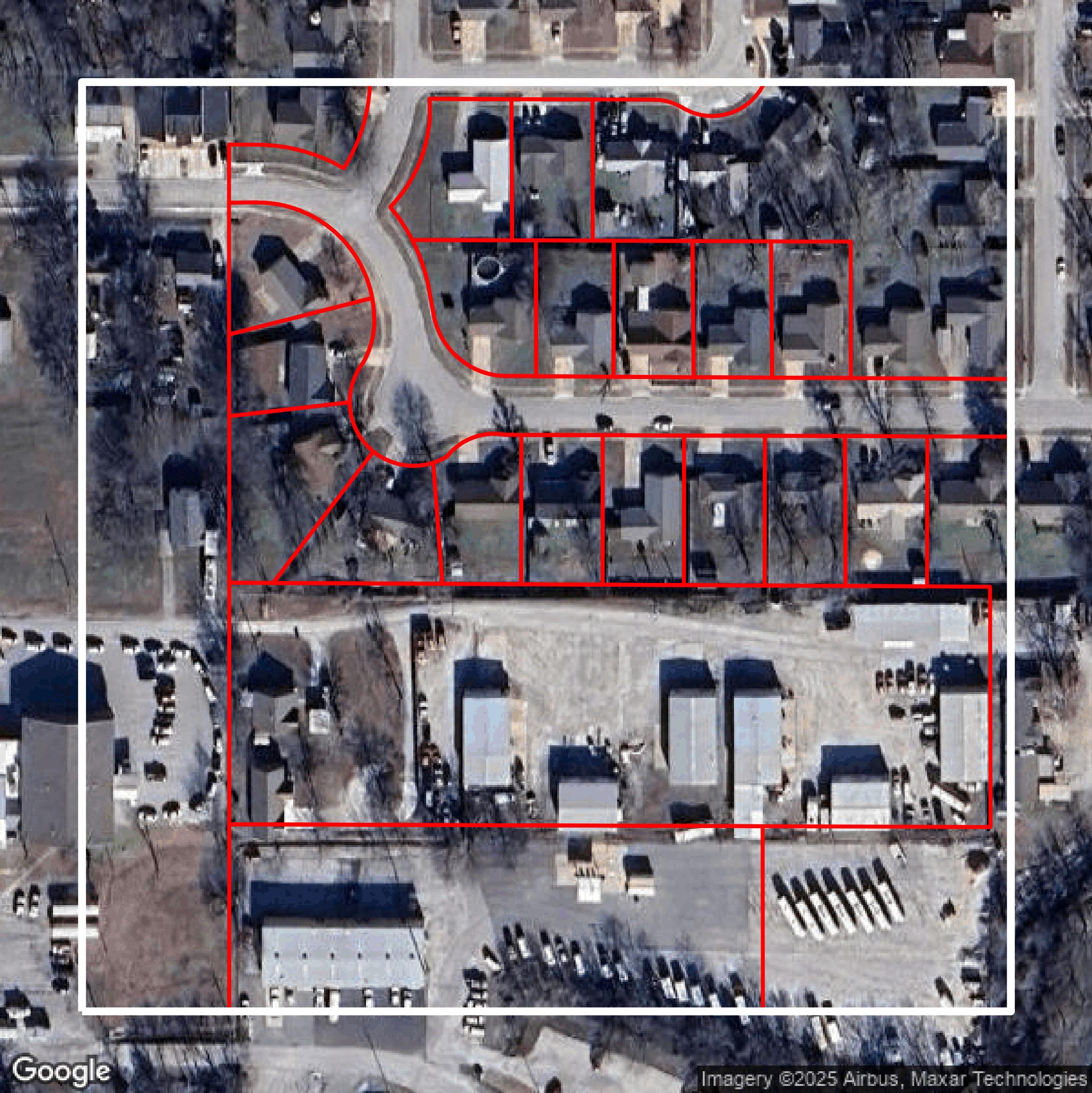 This image shows parcel data in Tulsa County created using GIS data in Equator.