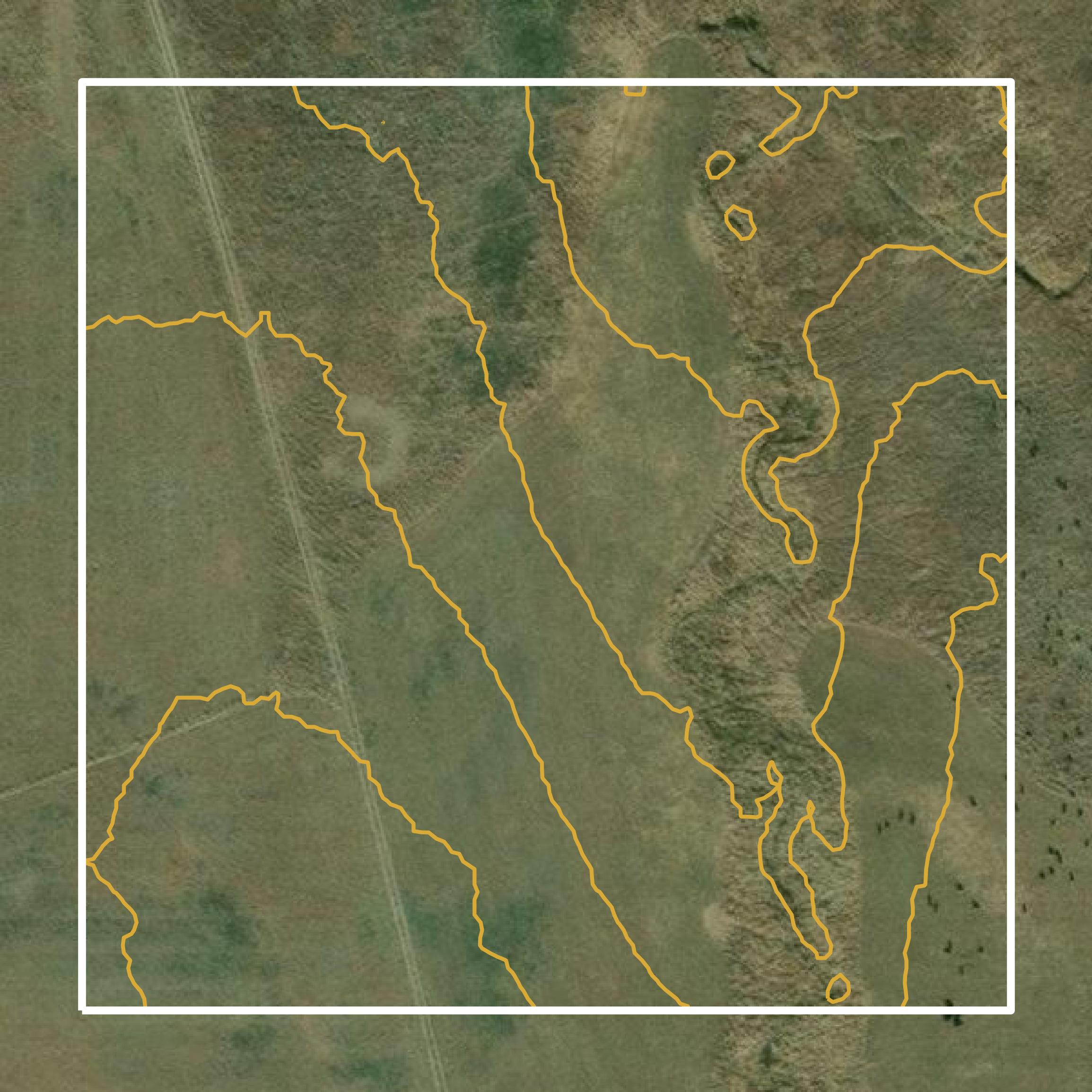 This image shows a contour map in Washington County created using GIS data in Equator.