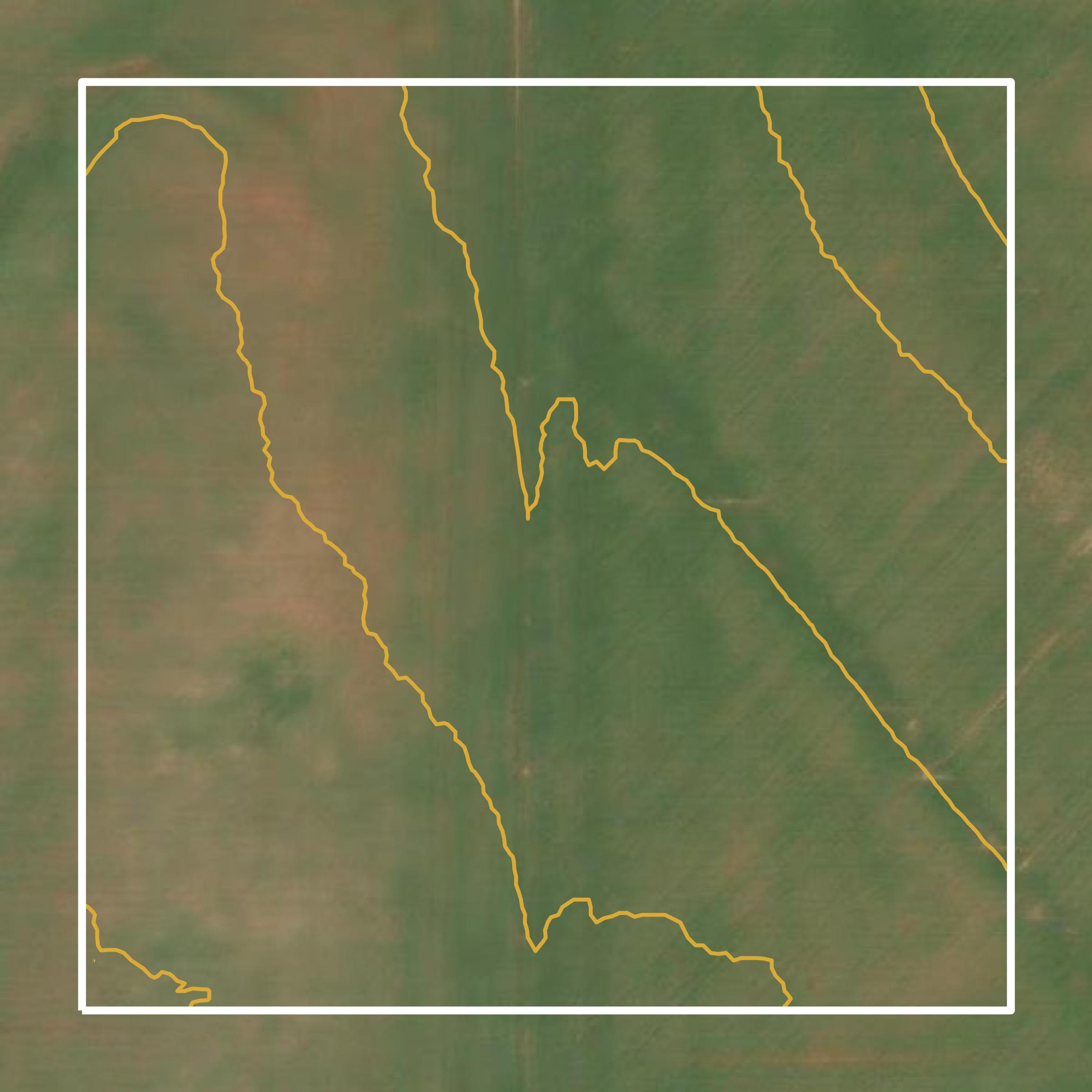 This image shows a contour map in Woods County created using GIS data in Equator.