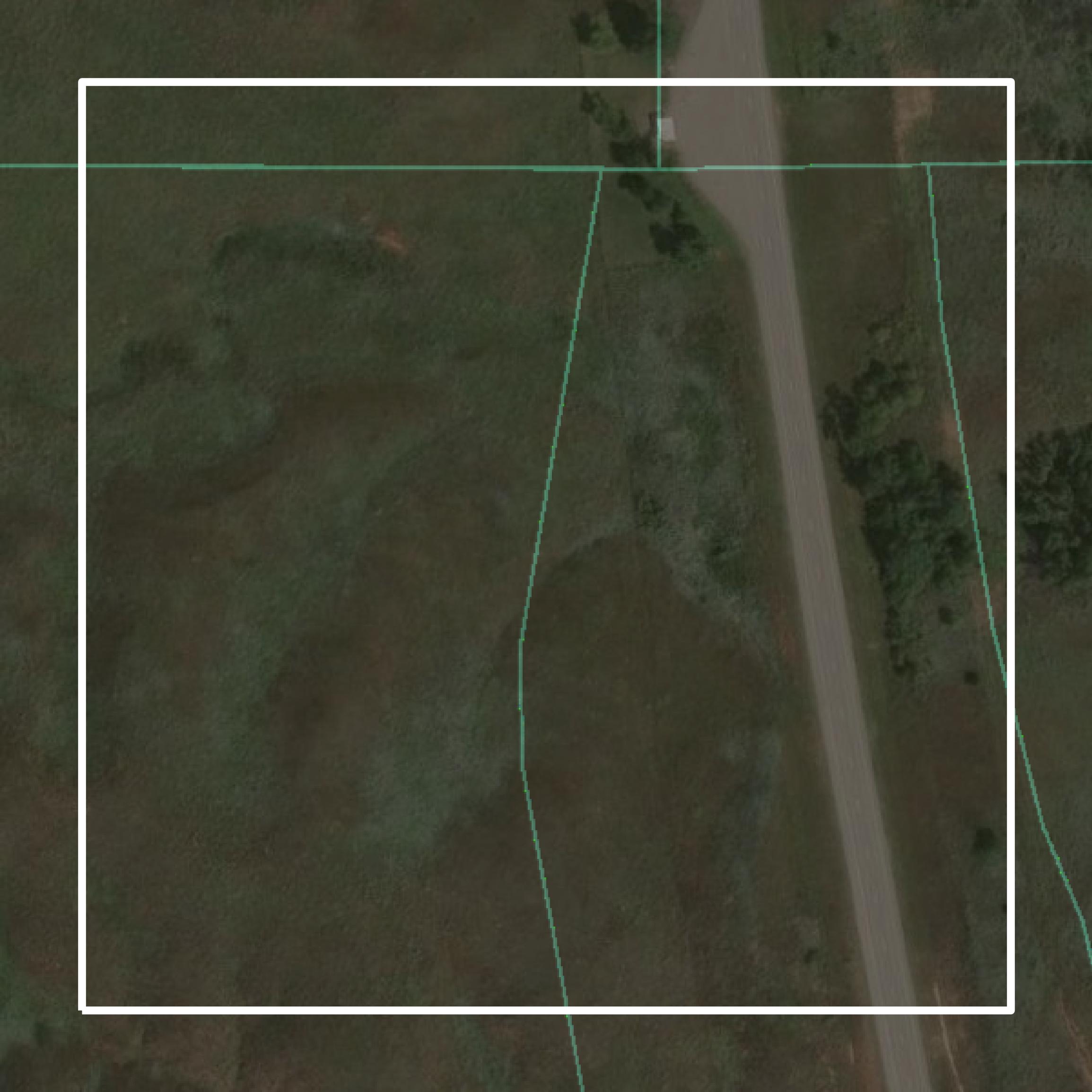 This image shows parcel and building data in Woods County created using GIS data in Equator.