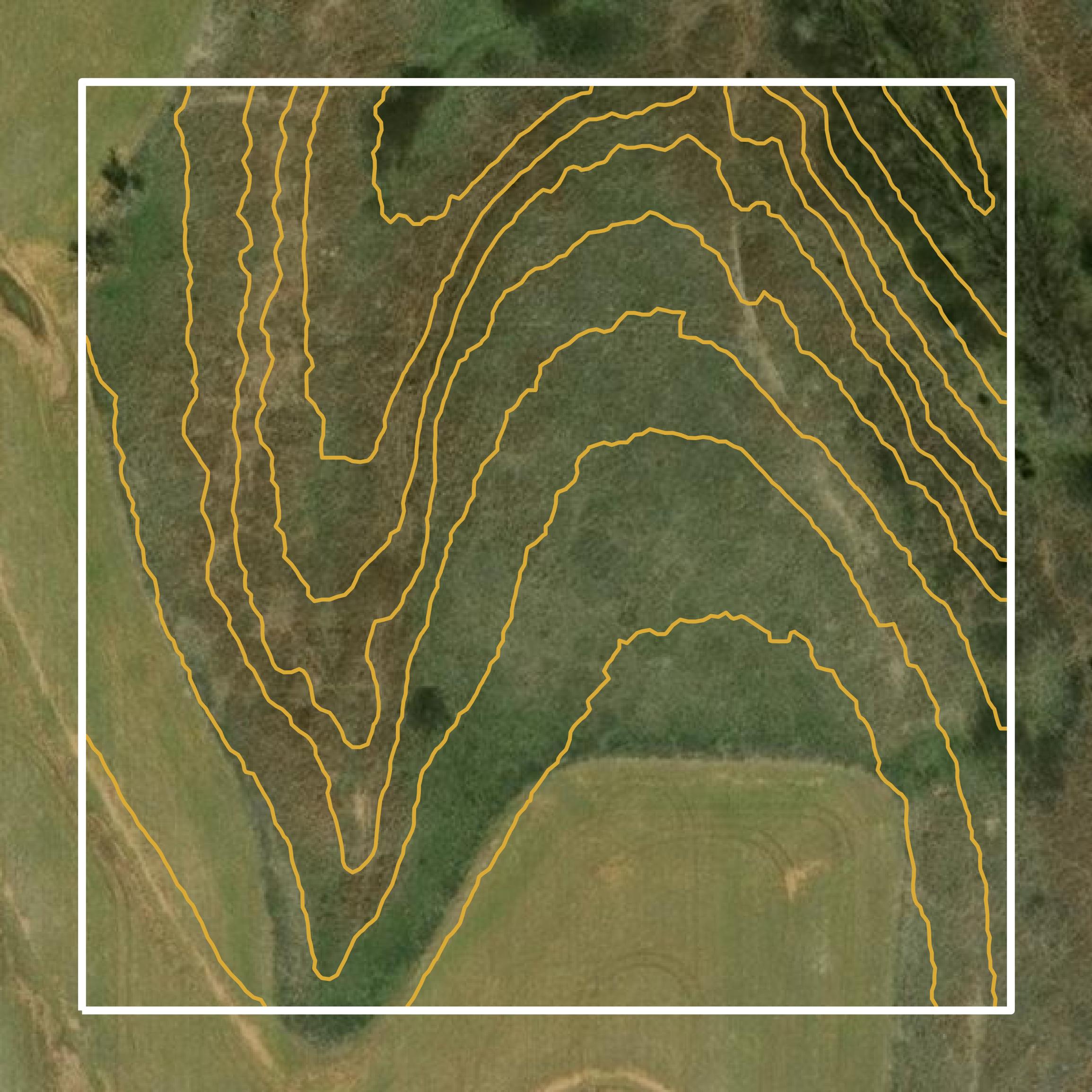 This image shows a contour map in Woodward County created using GIS data in Equator.