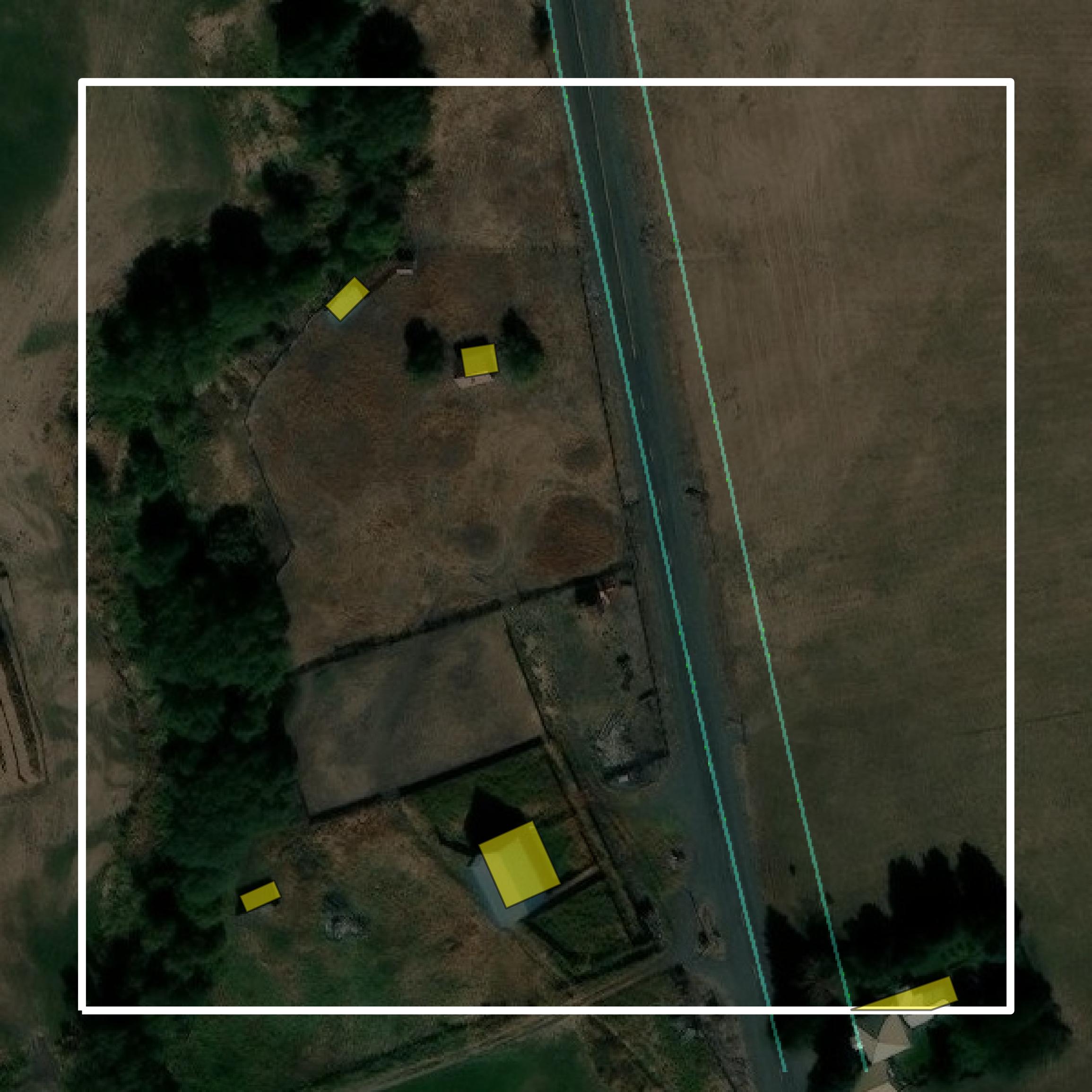 This image shows parcel and building data in Baker County created using GIS data in Equator.