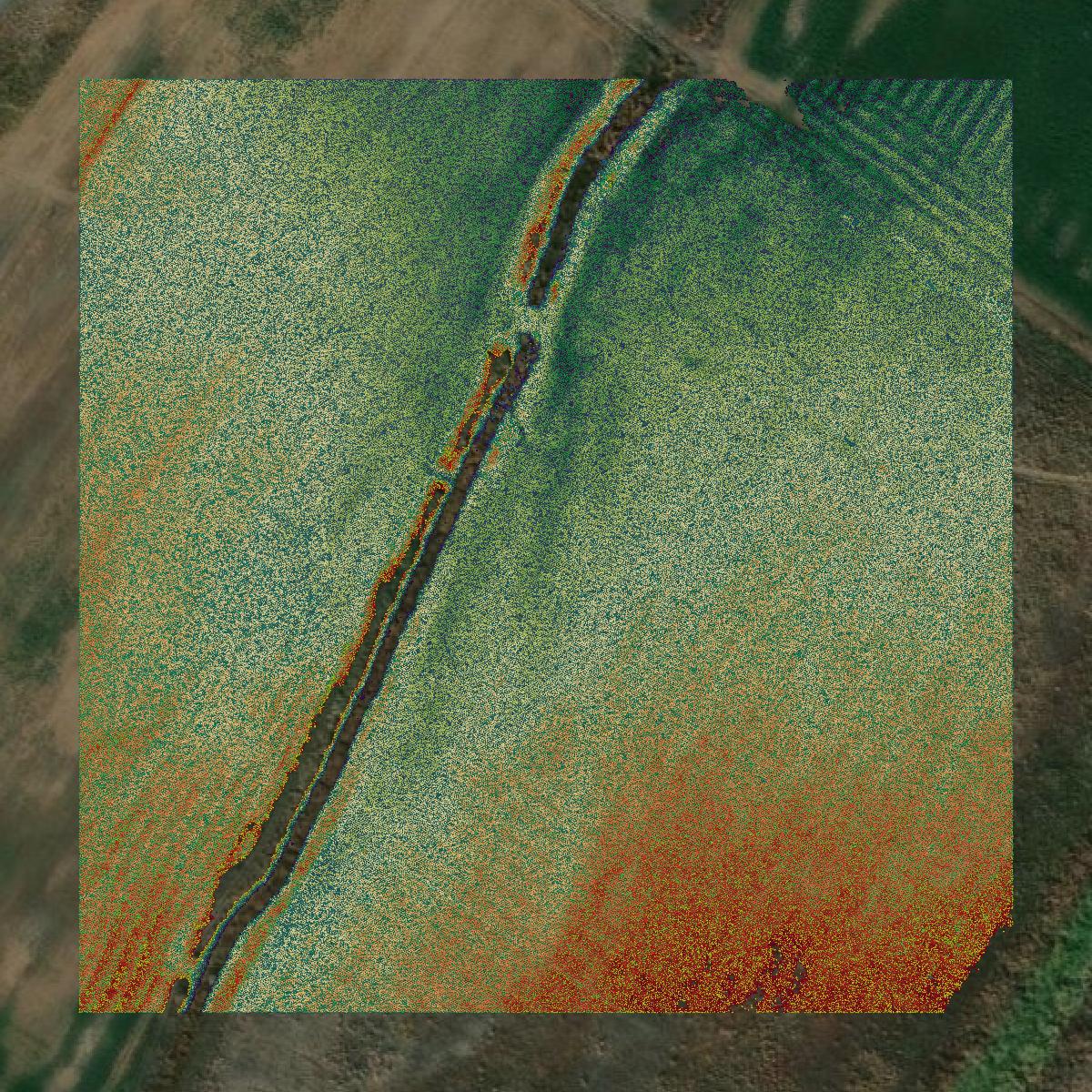 This image shows a LiDAR point cloud in Harney County created using GIS data in Equator.