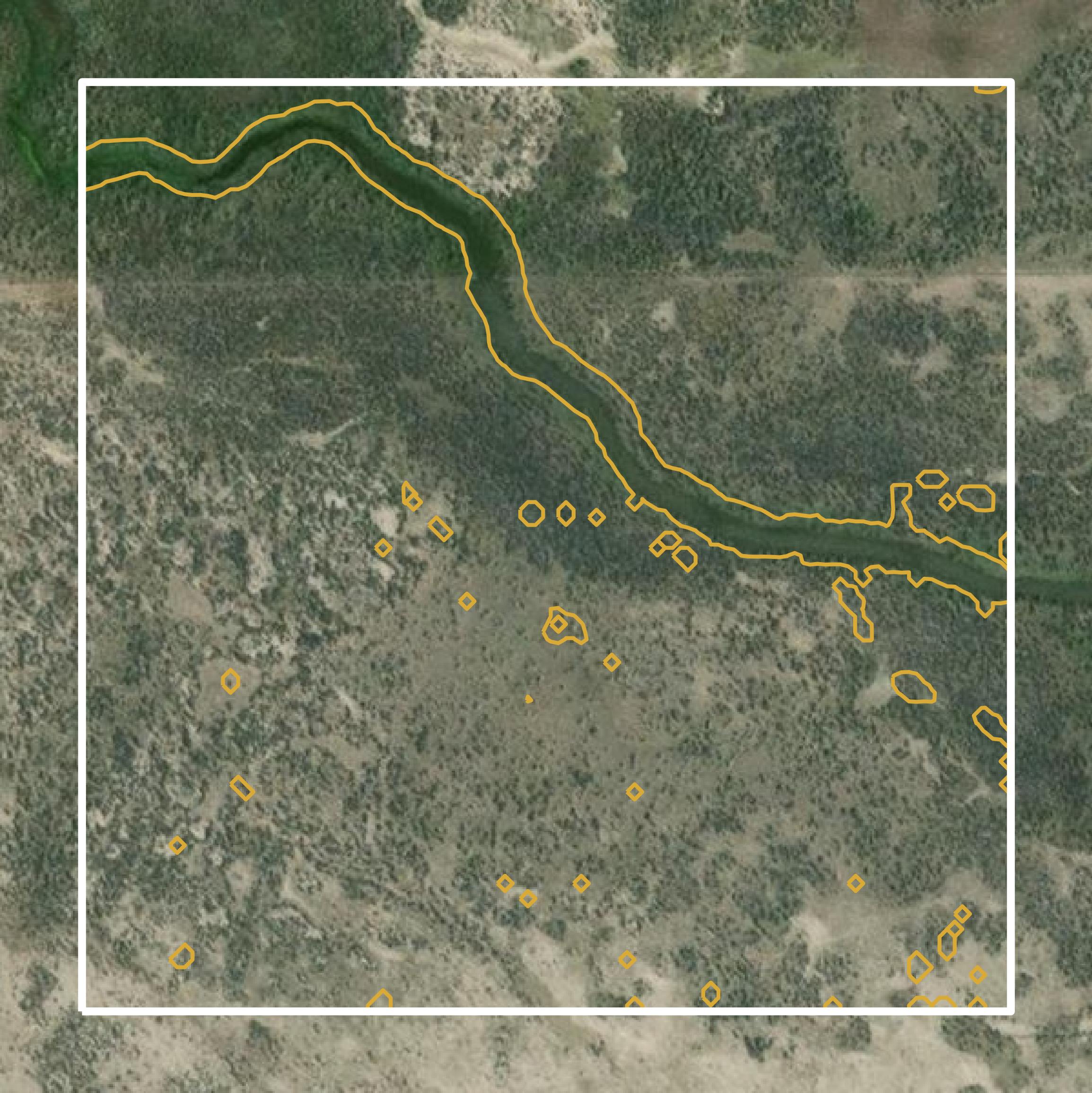 This image shows a contour map in Lake County created using GIS data in Equator.