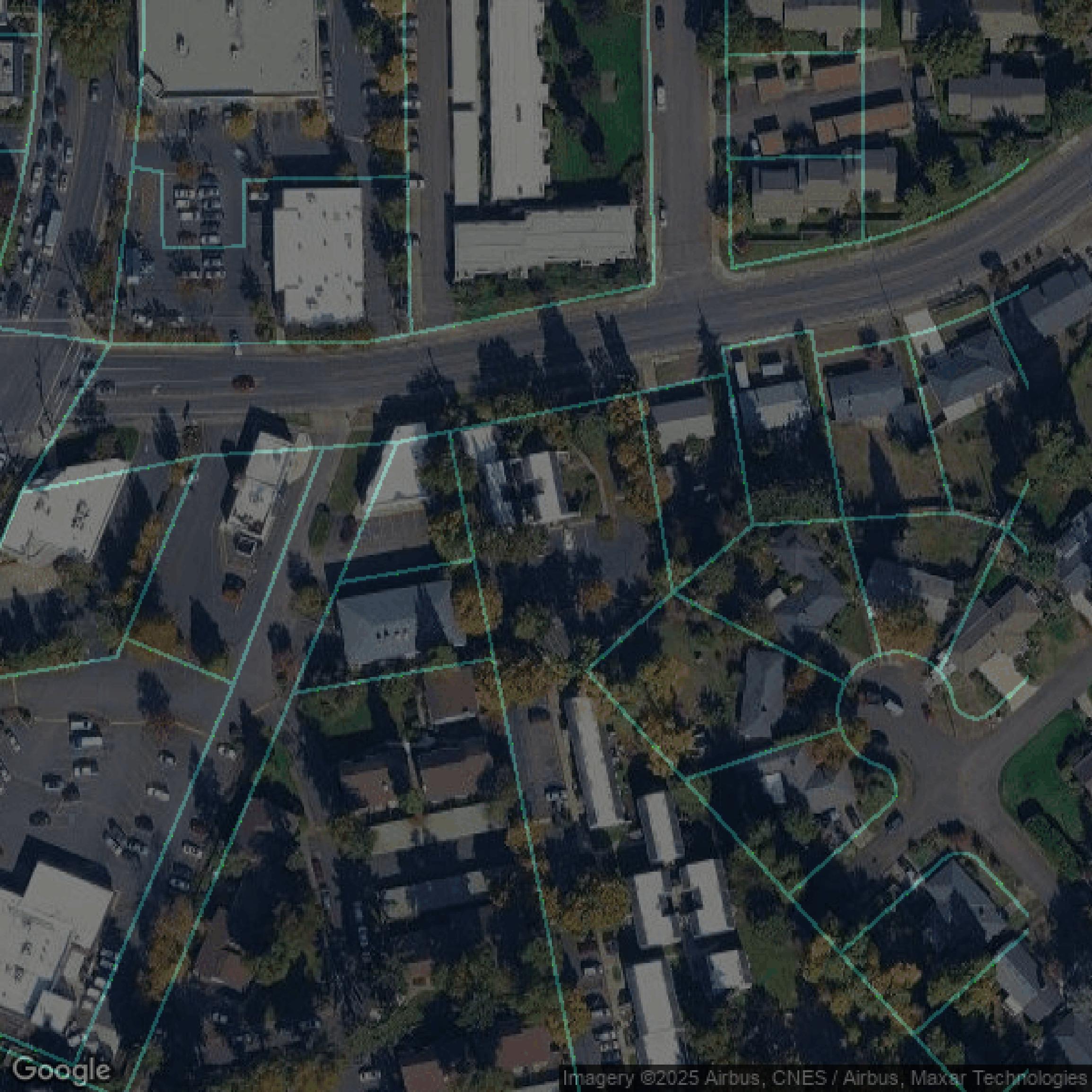 This image shows parcel data in Lane County created using GIS data in Equator.