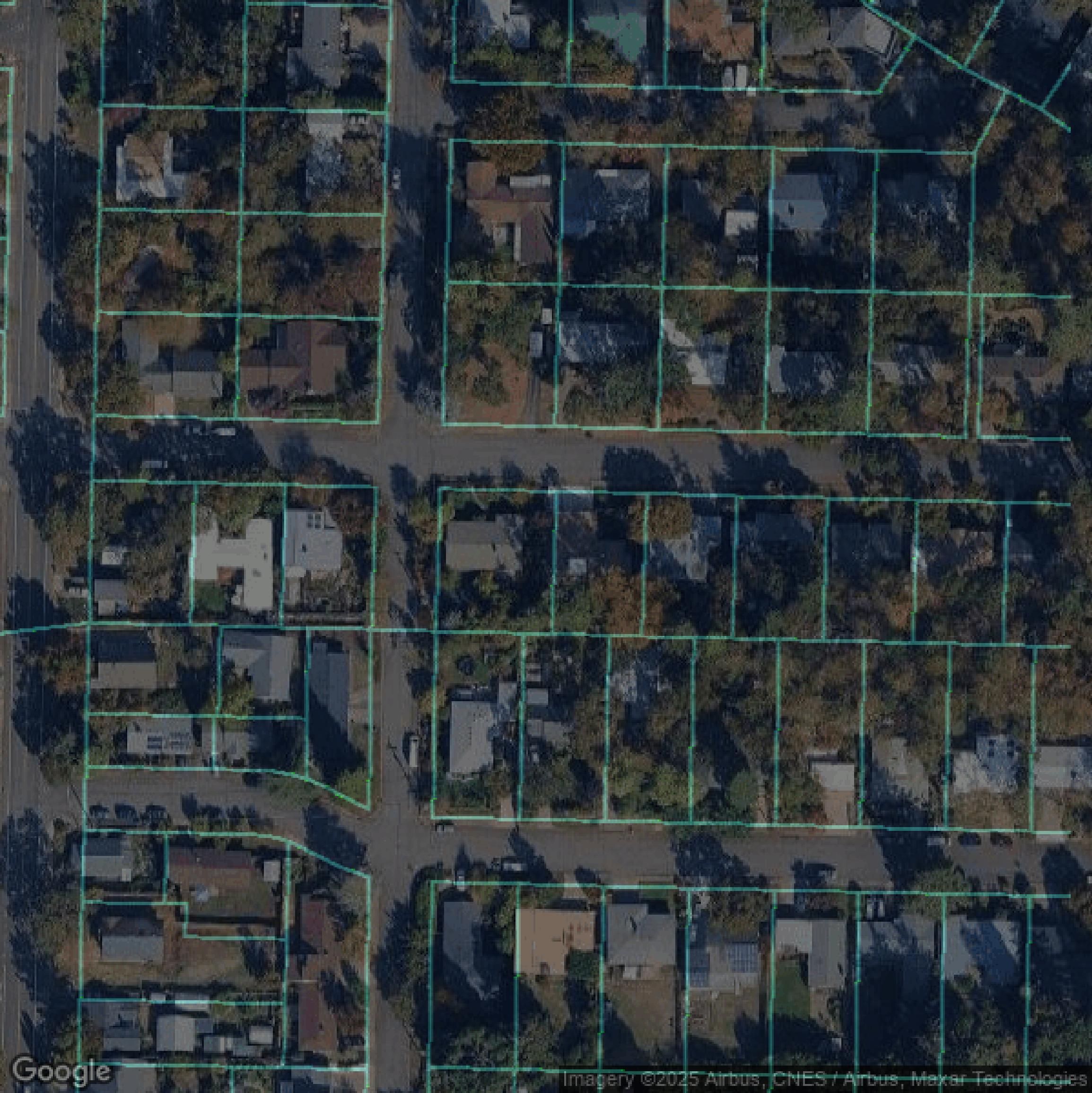 This image shows parcel data in Lane County created using GIS data in Equator.