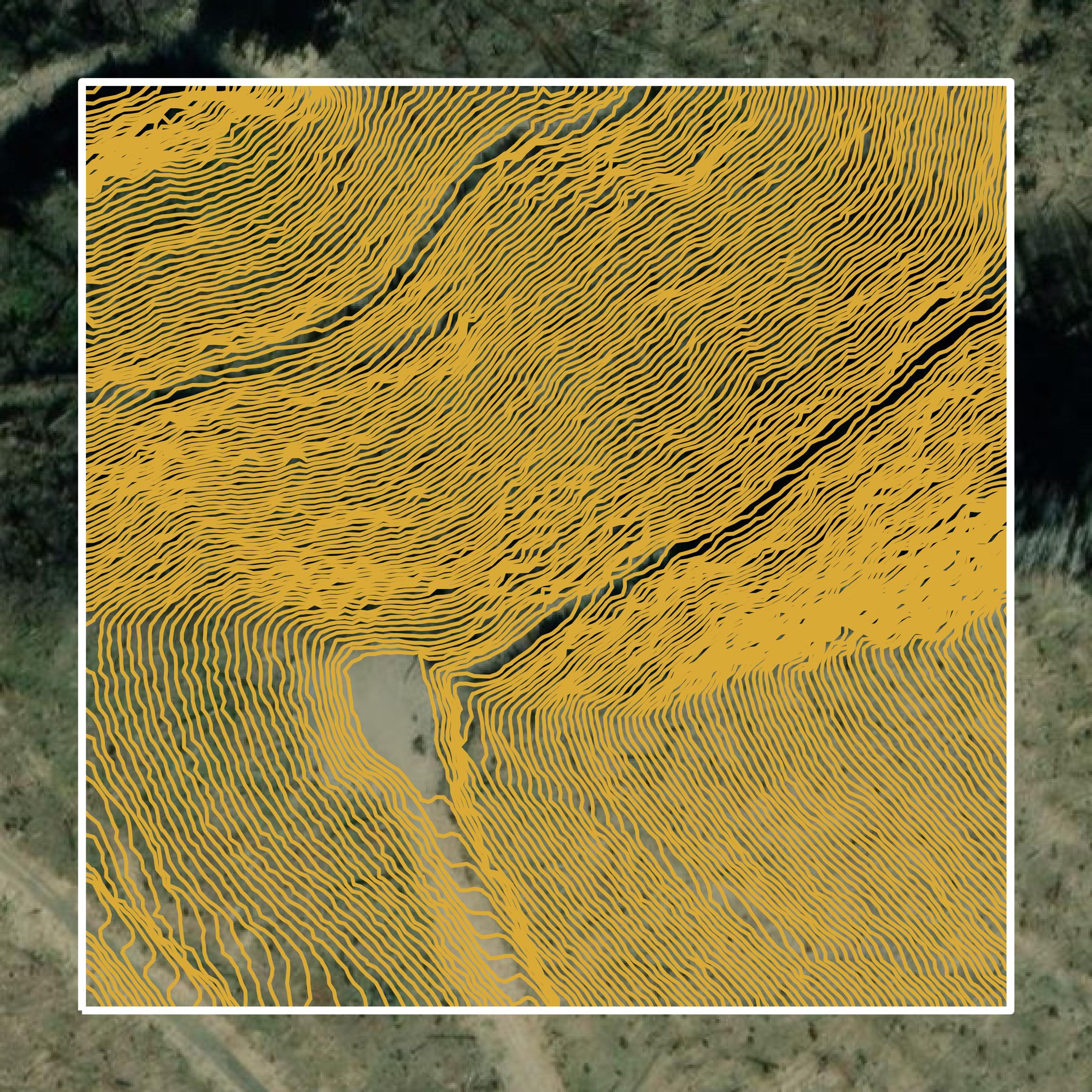 This image shows a contour map in Linn County created using GIS data in Equator.