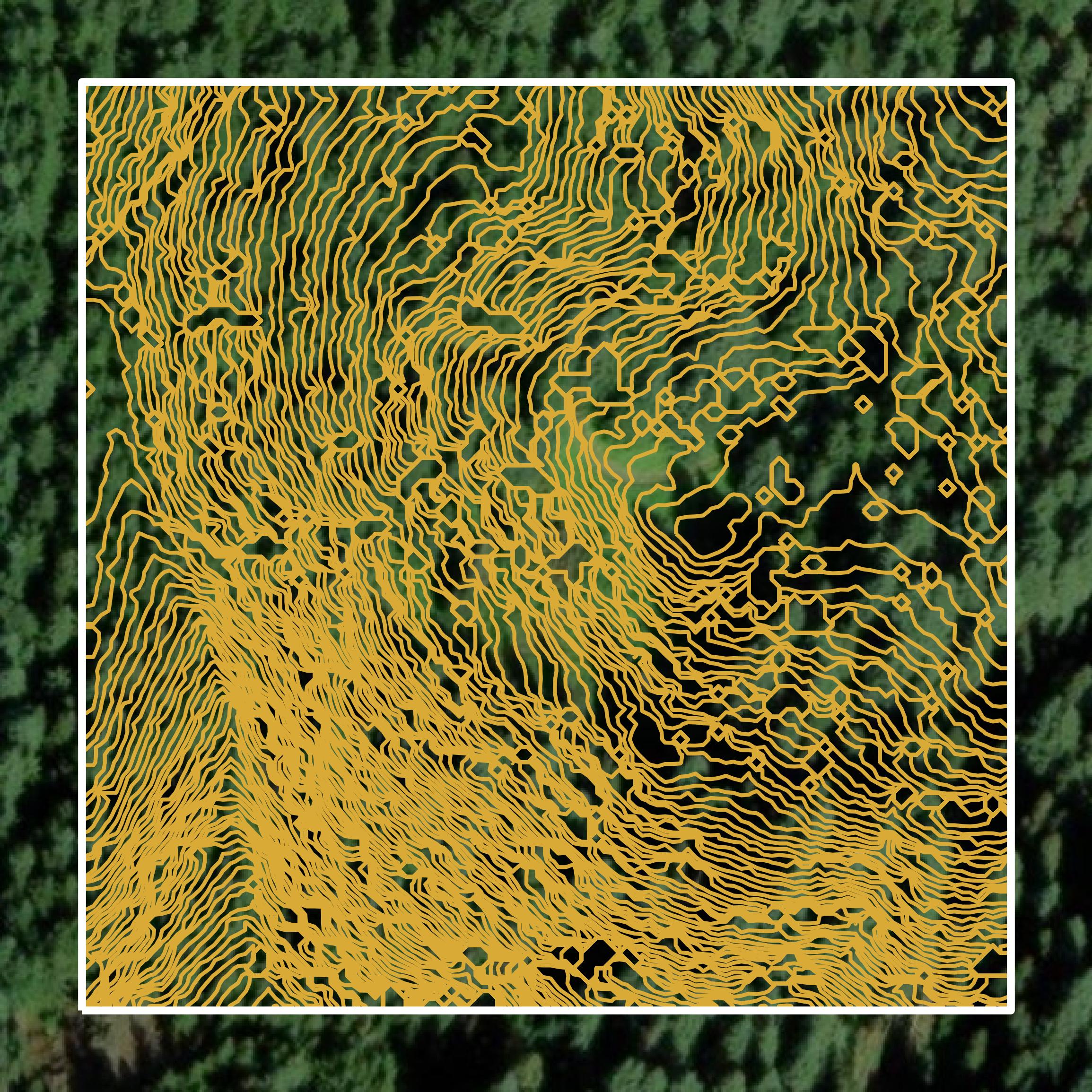This image shows a contour map in Linn County created using GIS data in Equator.