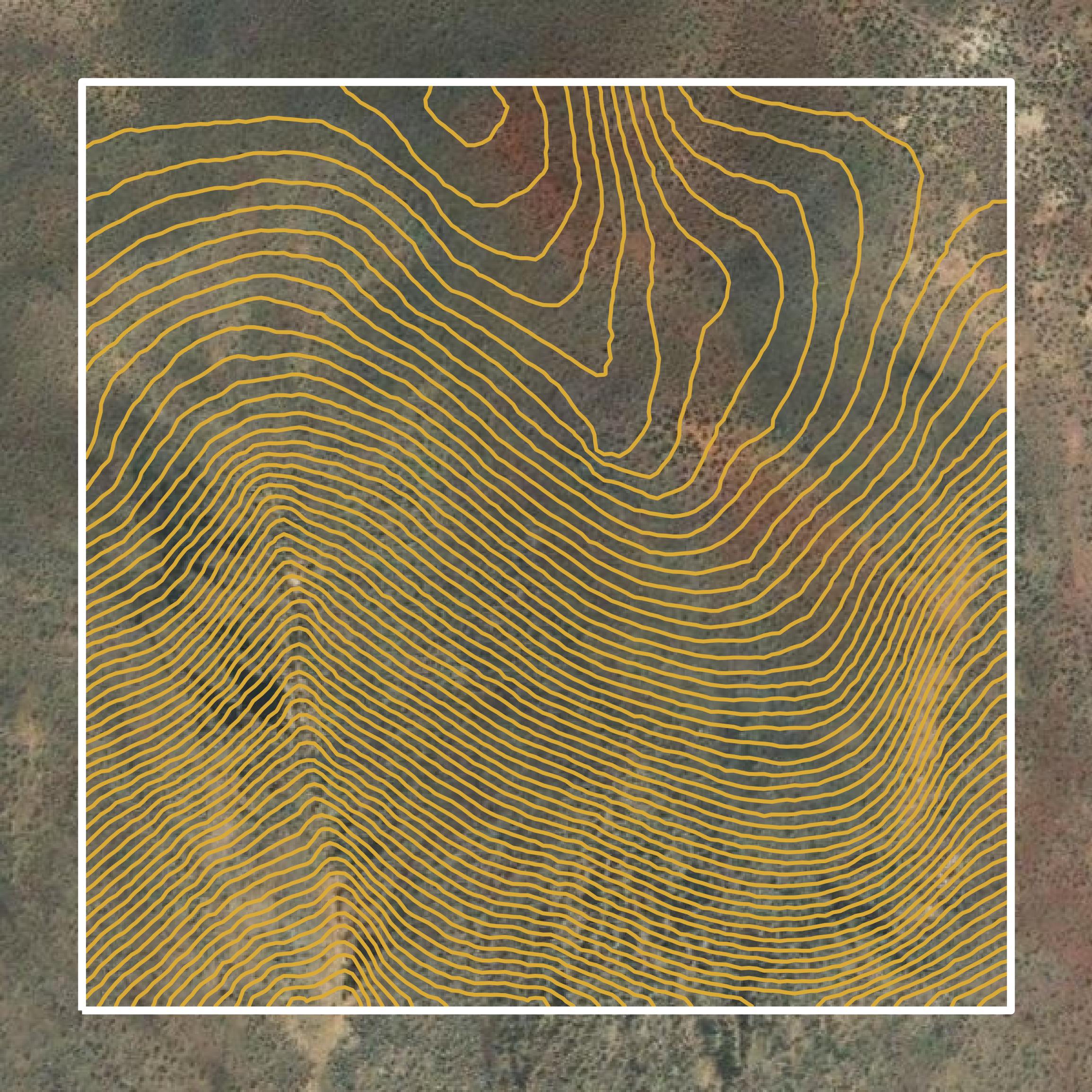 This image shows a contour map in Malheur County created using GIS data in Equator.