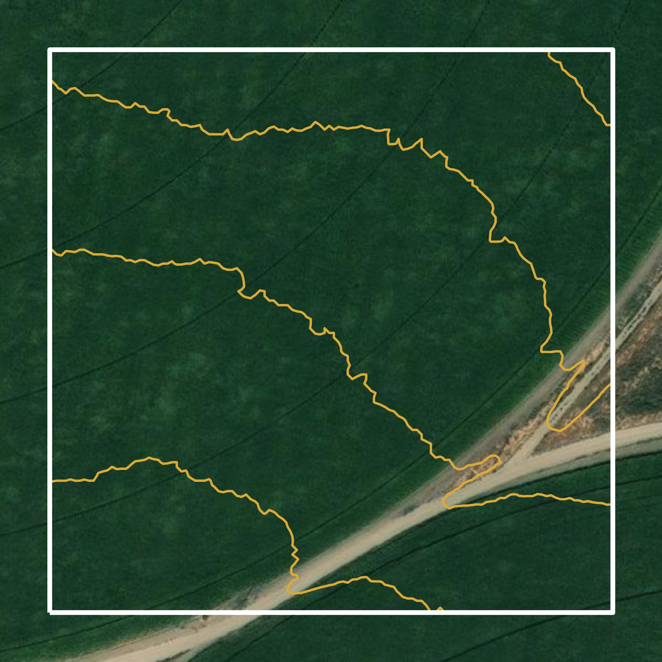 This image shows a contour map in Morrow County created using GIS data in Equator.