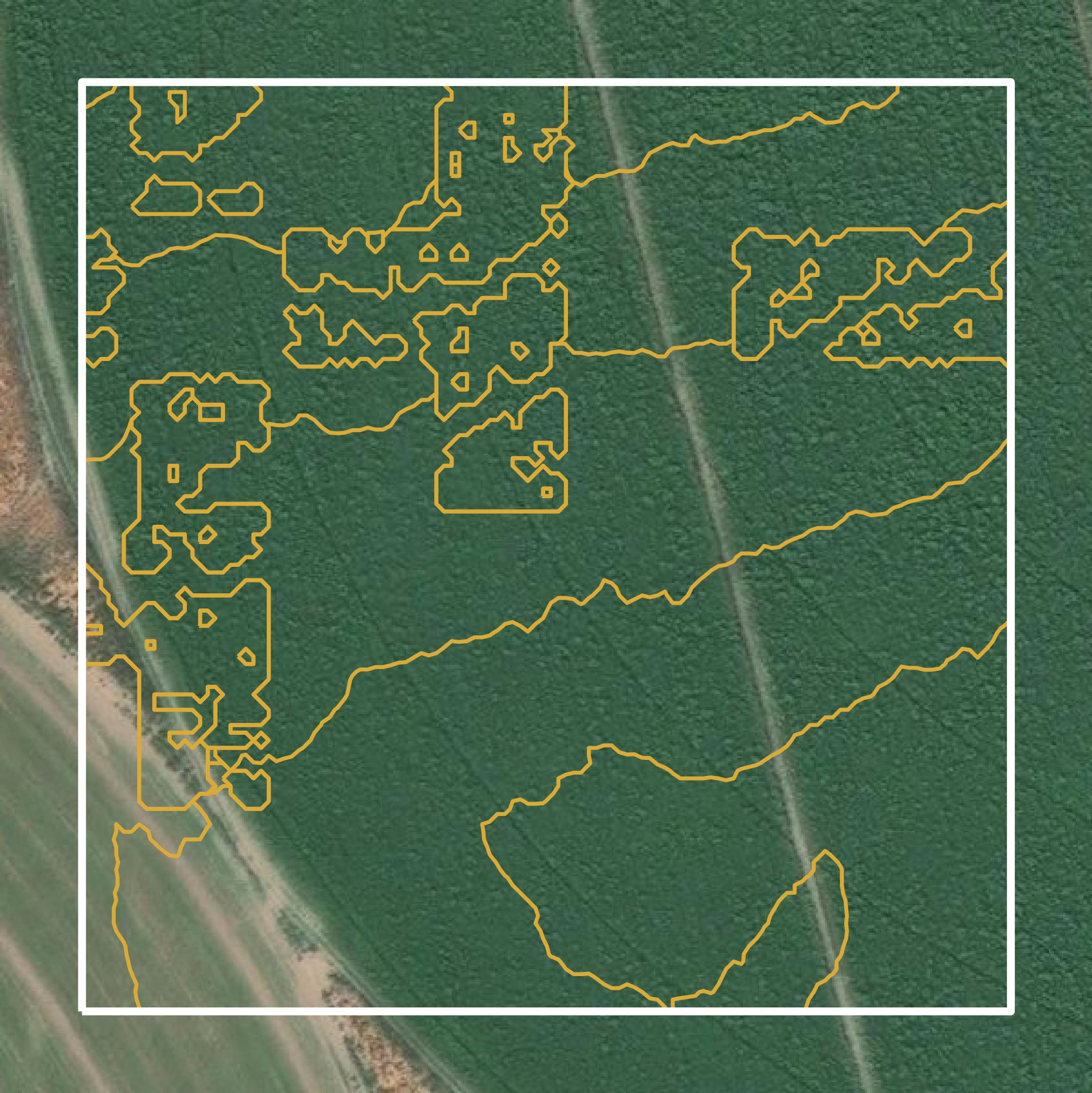 This image shows a contour map in Morrow County created using GIS data in Equator.