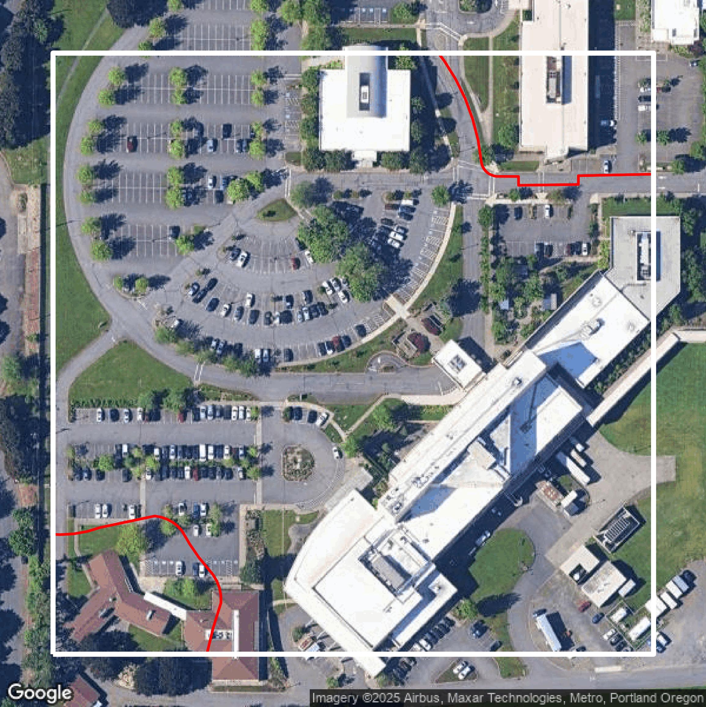 This image shows parcel data in Multnomah County created using GIS data in Equator.